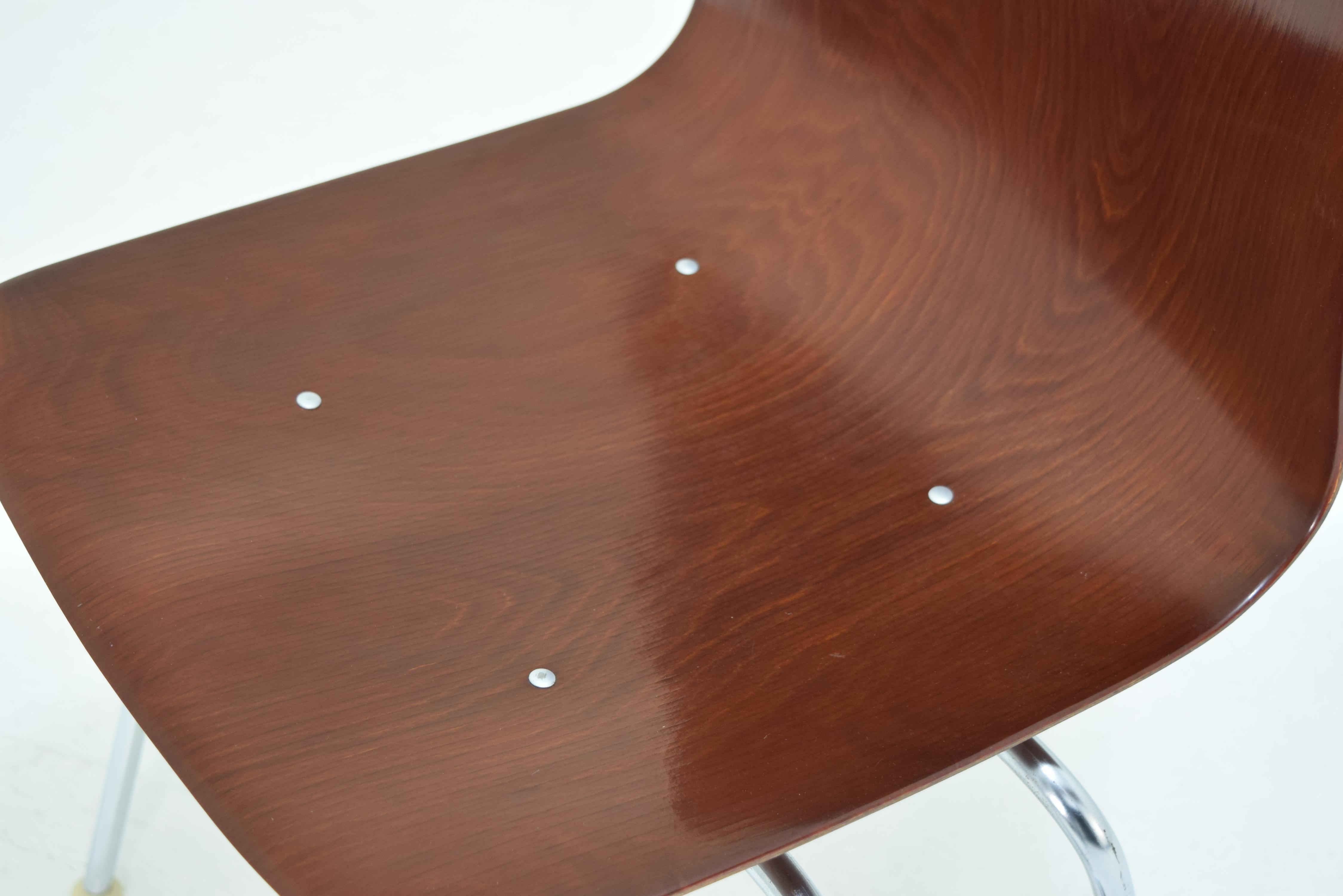 Mid-Century Modern Set of 6 Available Pagholz Rosewood Tandem Stacking Chairs