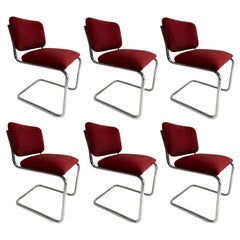 Set of 6 B32 'Cesca' Chairs by Marcel Breuer for Gavina, Italy