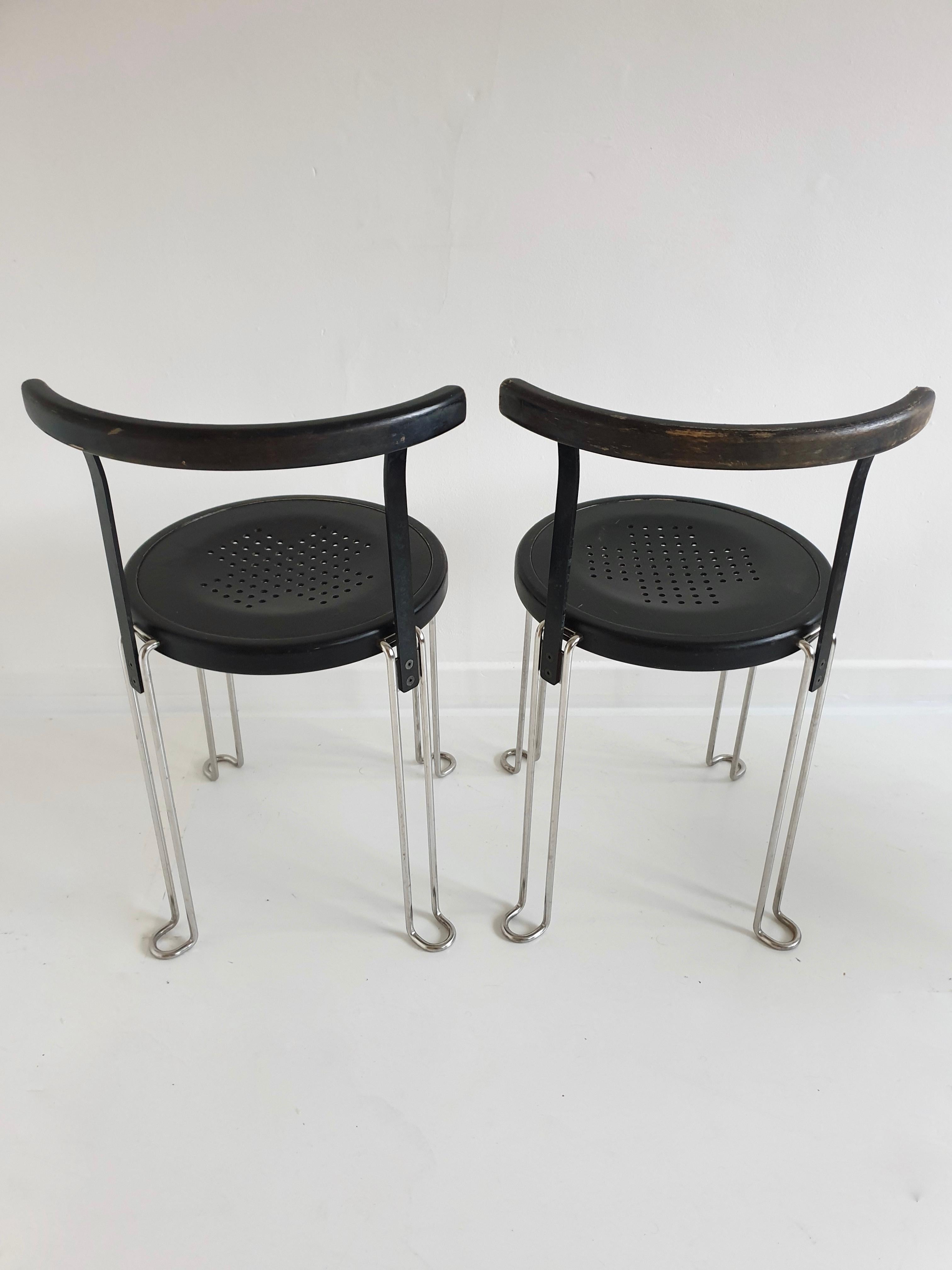 Swedish Set of 6 'B4' Stacking Chairs by Börge Lindau & Bo Lindekrantz for Bla Station For Sale
