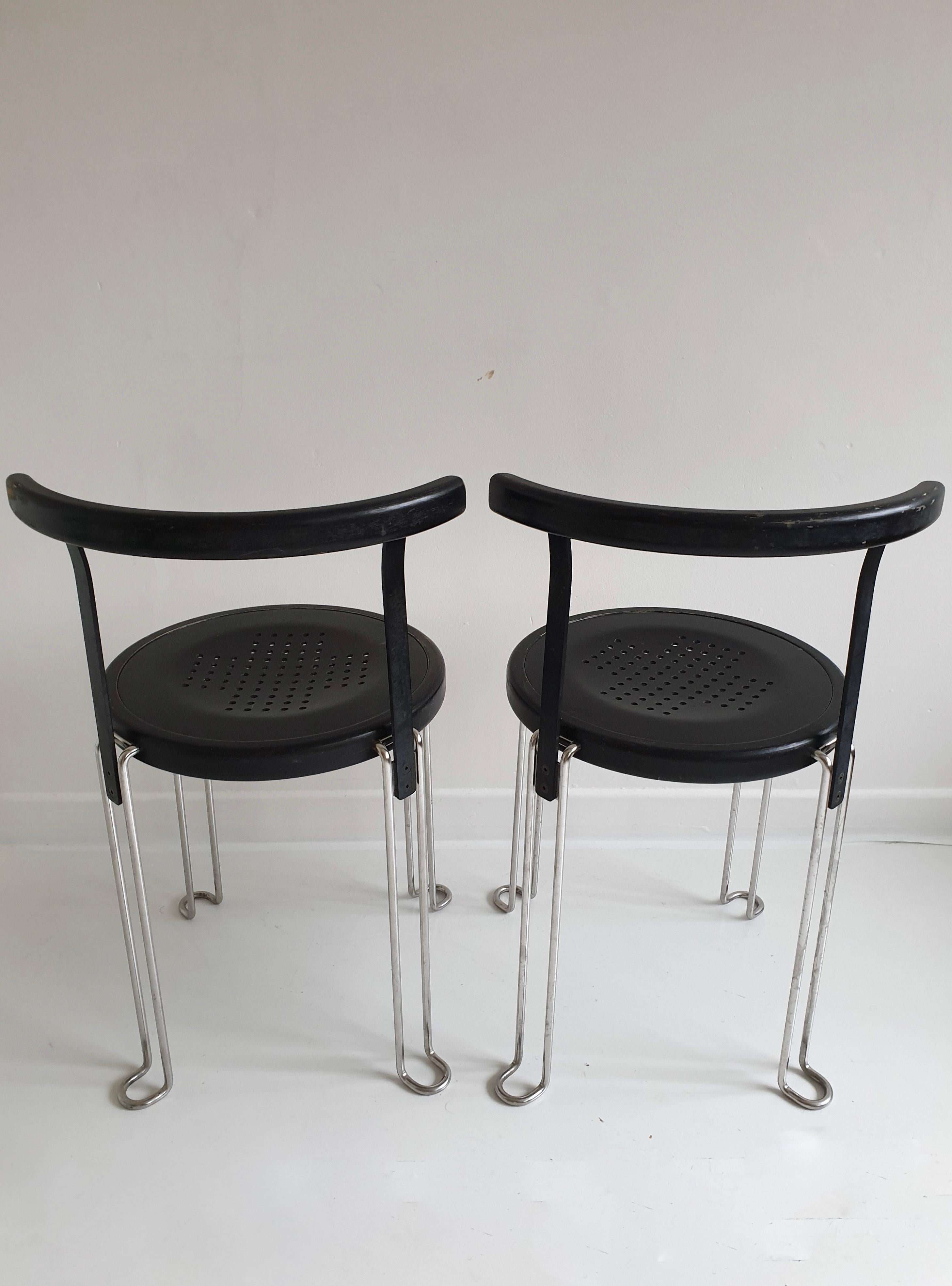 Late 20th Century Set of 6 'B4' Stacking Chairs by Börge Lindau & Bo Lindekrantz for Bla Station For Sale