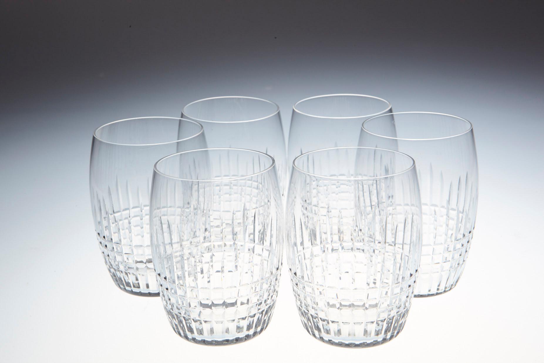 Set of 6 Baccarat Crystal 'Nancy' Pattern Water Glasses, circa 1950s In Excellent Condition In Pau, FR