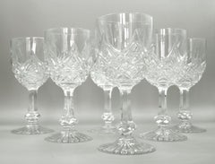 Set of 6 Baccarat crystal wine glasses - Colbert pattern