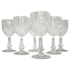 Set of 6 Baccarat crystal wine glasses - Colbert pattern