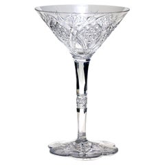 Set of 6 Baccarat Elbeuf Crystal Martini Glasses