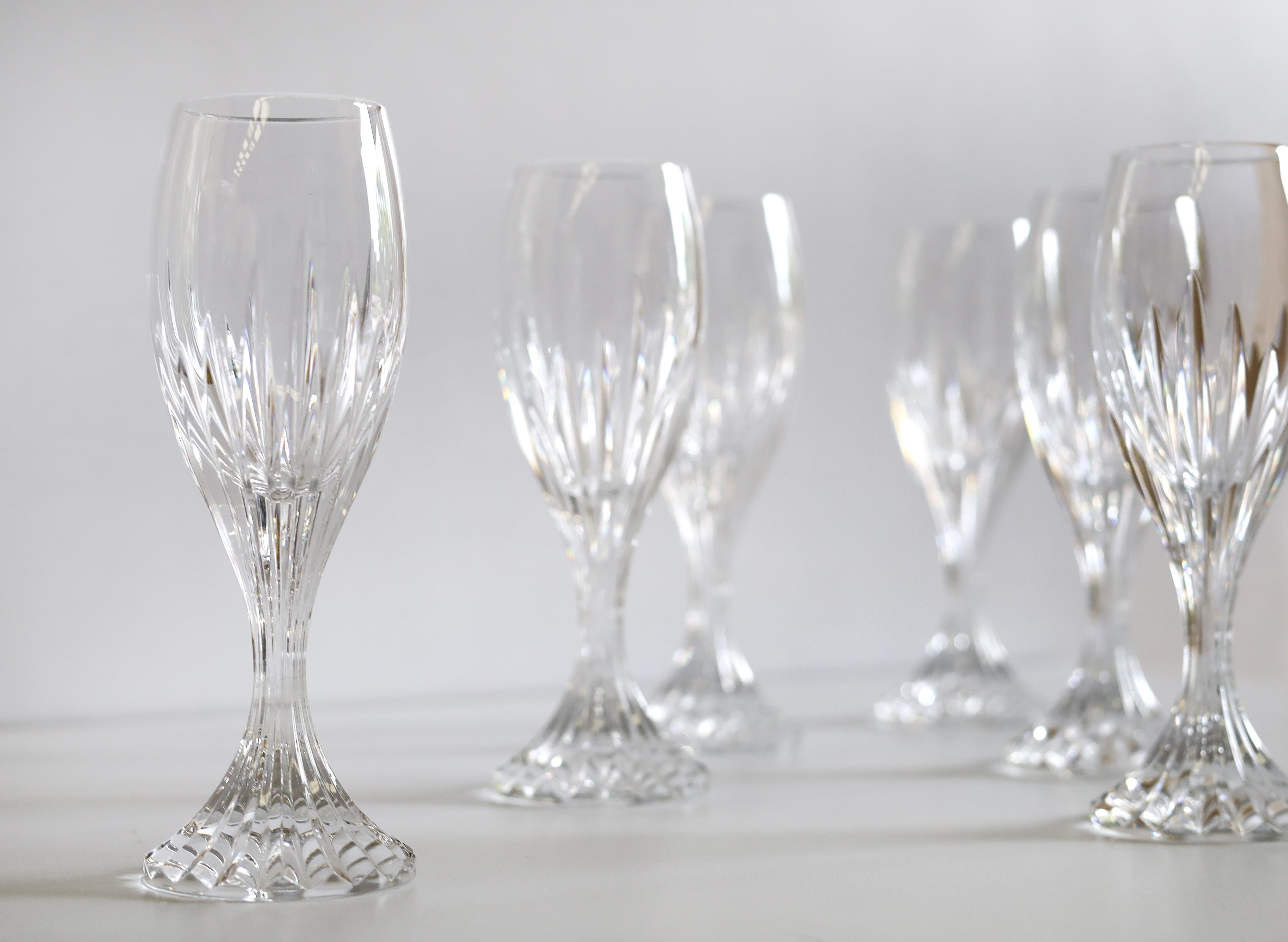 Hand-Crafted Set of 6 Baccarat Massena Liquor Glasses