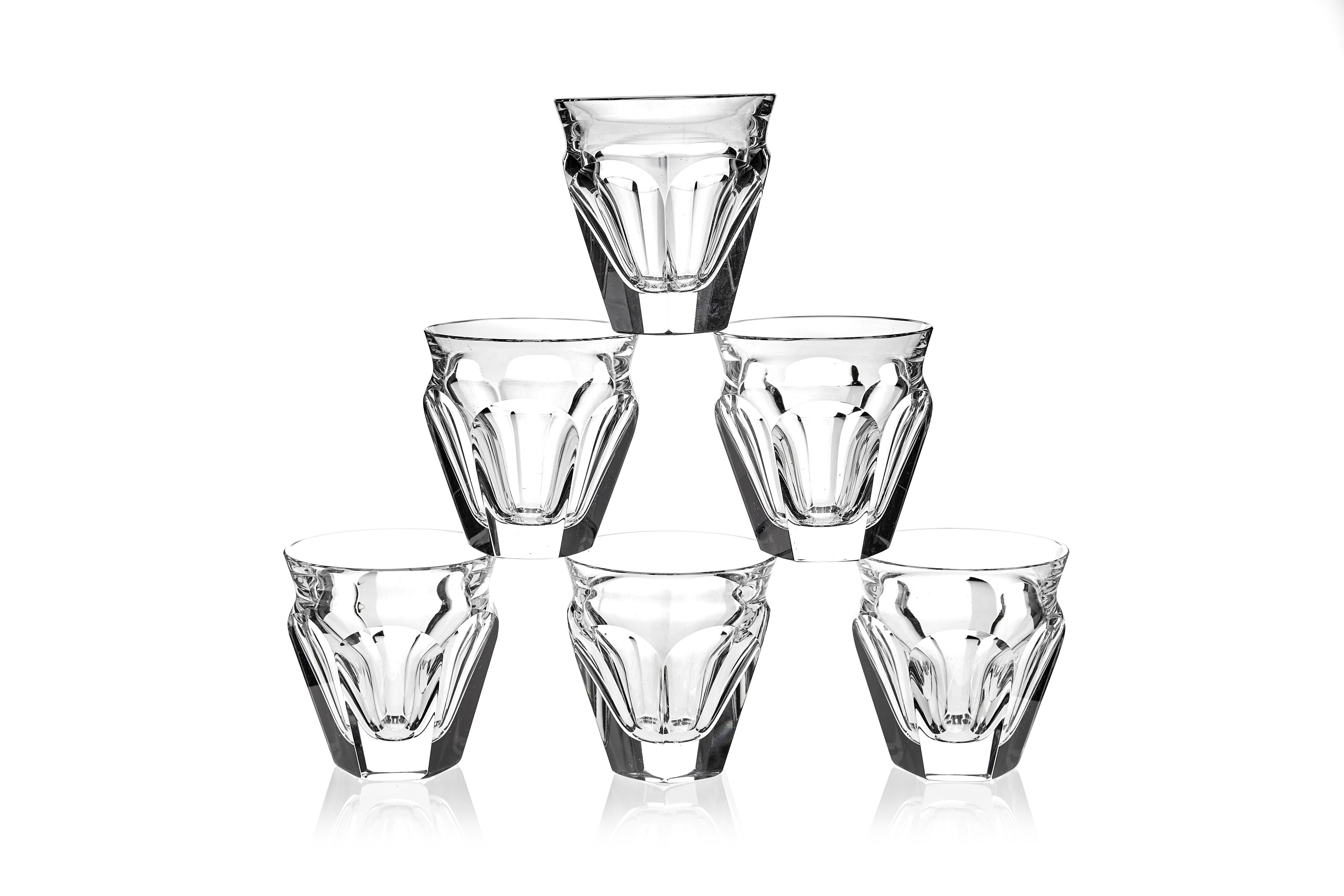 6 fantastic Baccarat shot glasses. Super heavy and quality. One of our favorites.