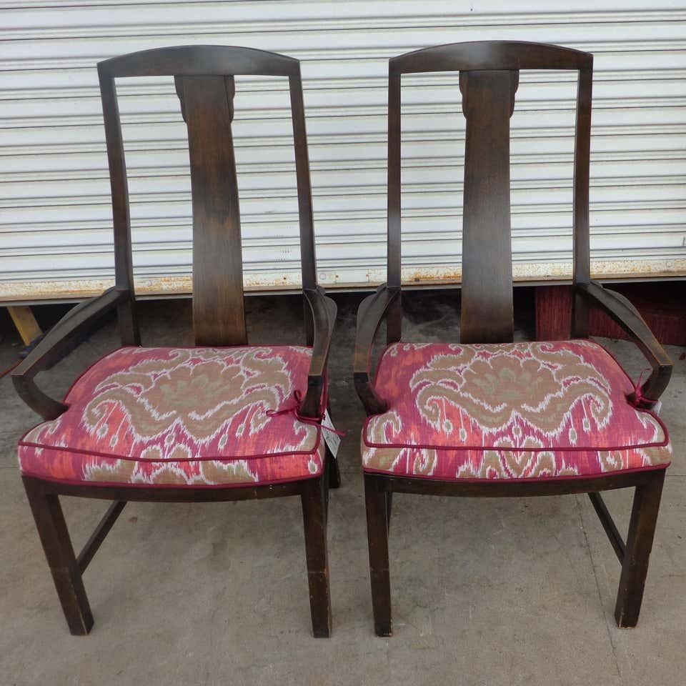 Chinese Chippendale Set of 6 Baker Dining Chairs For Sale