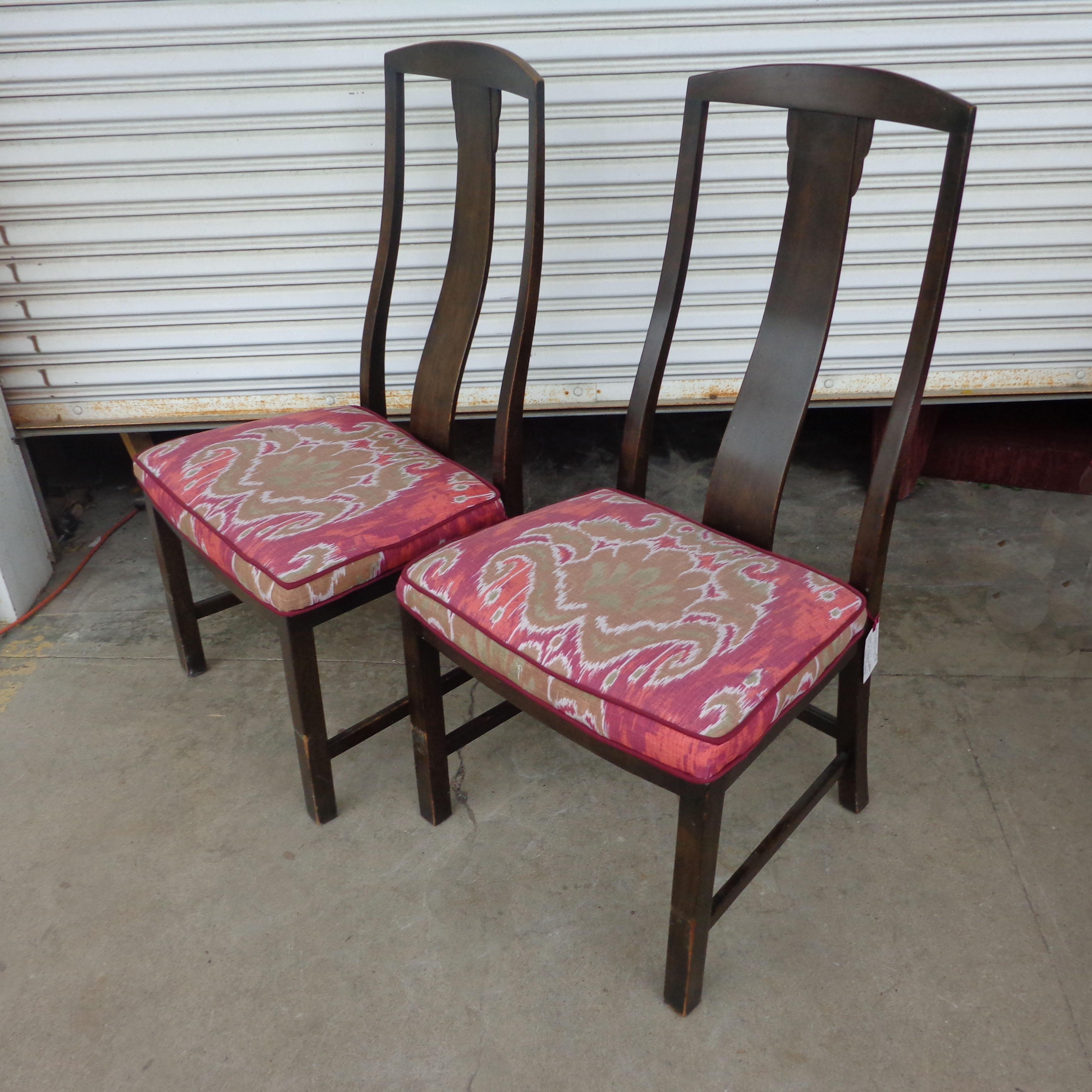 Ebonized Set of 6 Baker Dining Chairs