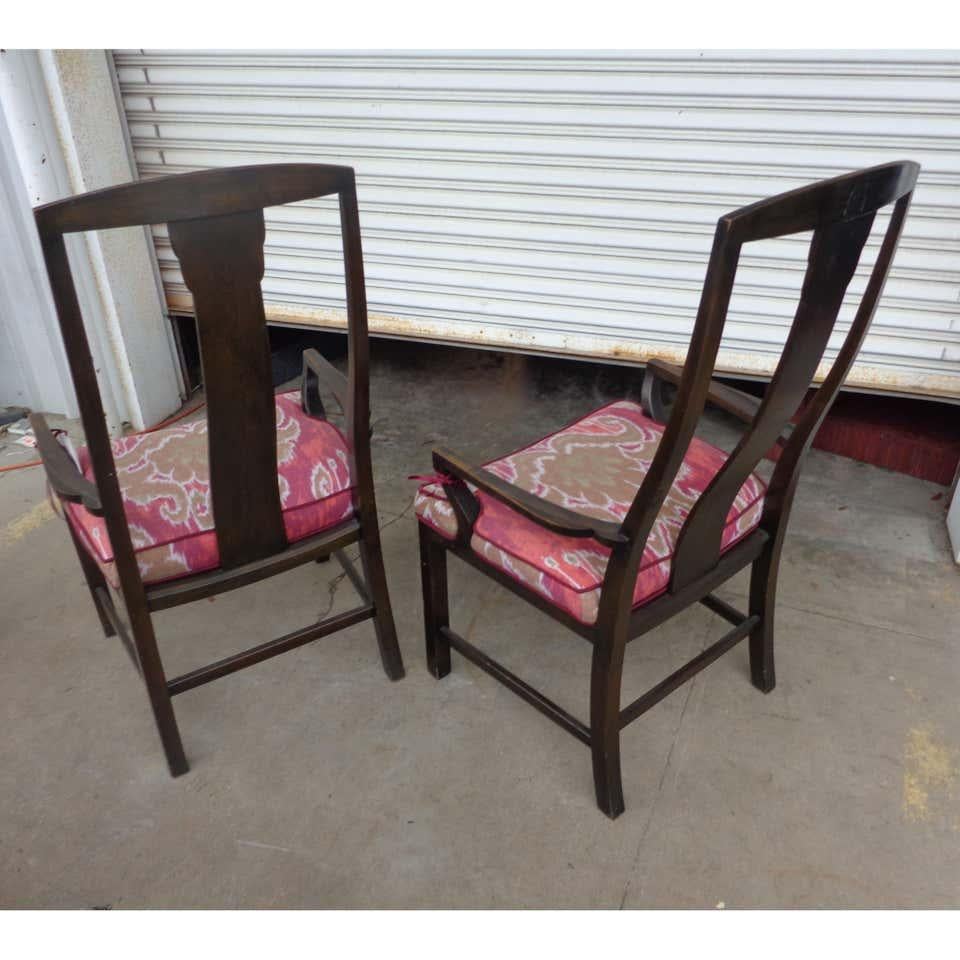 Ebonized Set of 6 Baker Dining Chairs For Sale