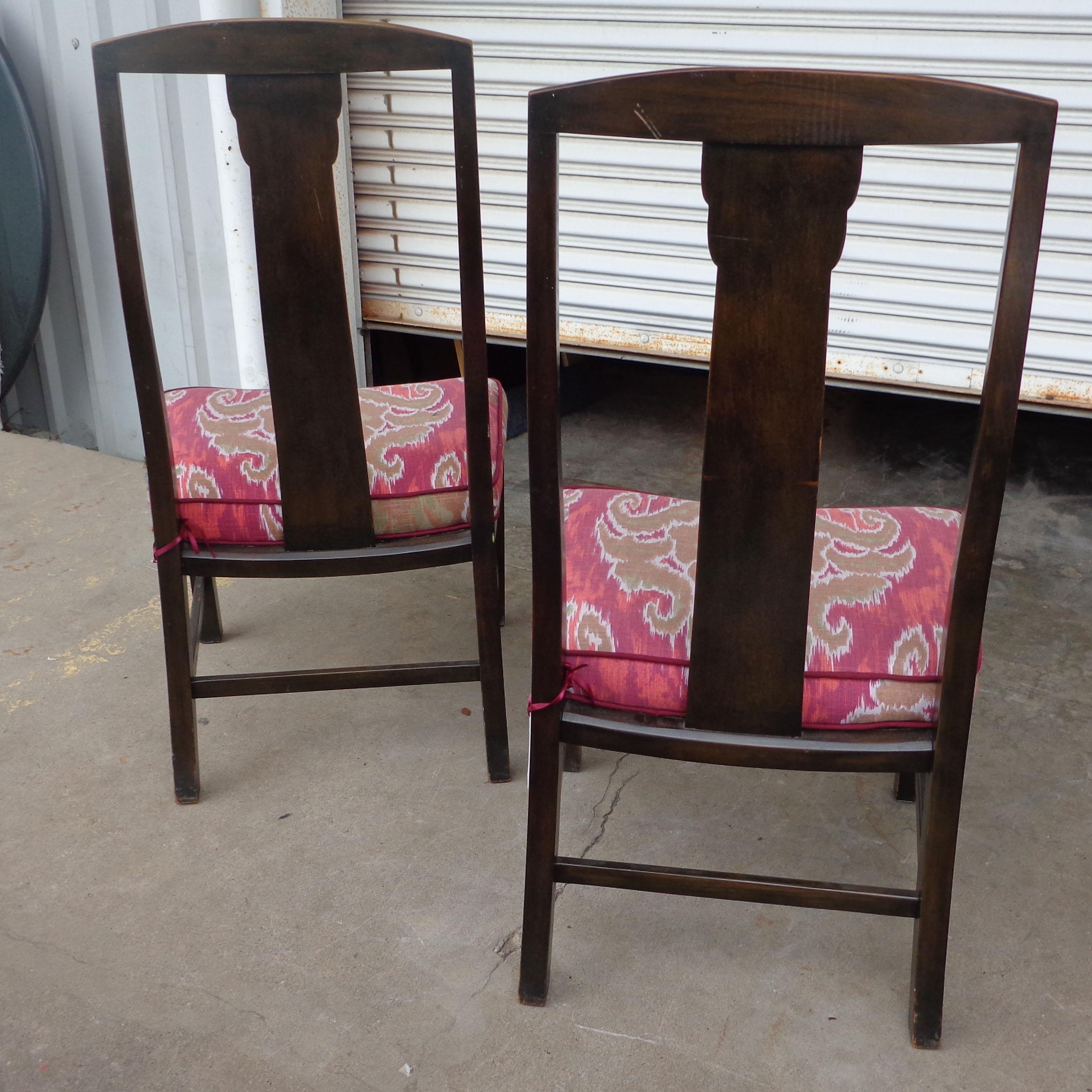 Walnut Set of 6 Baker Dining Chairs