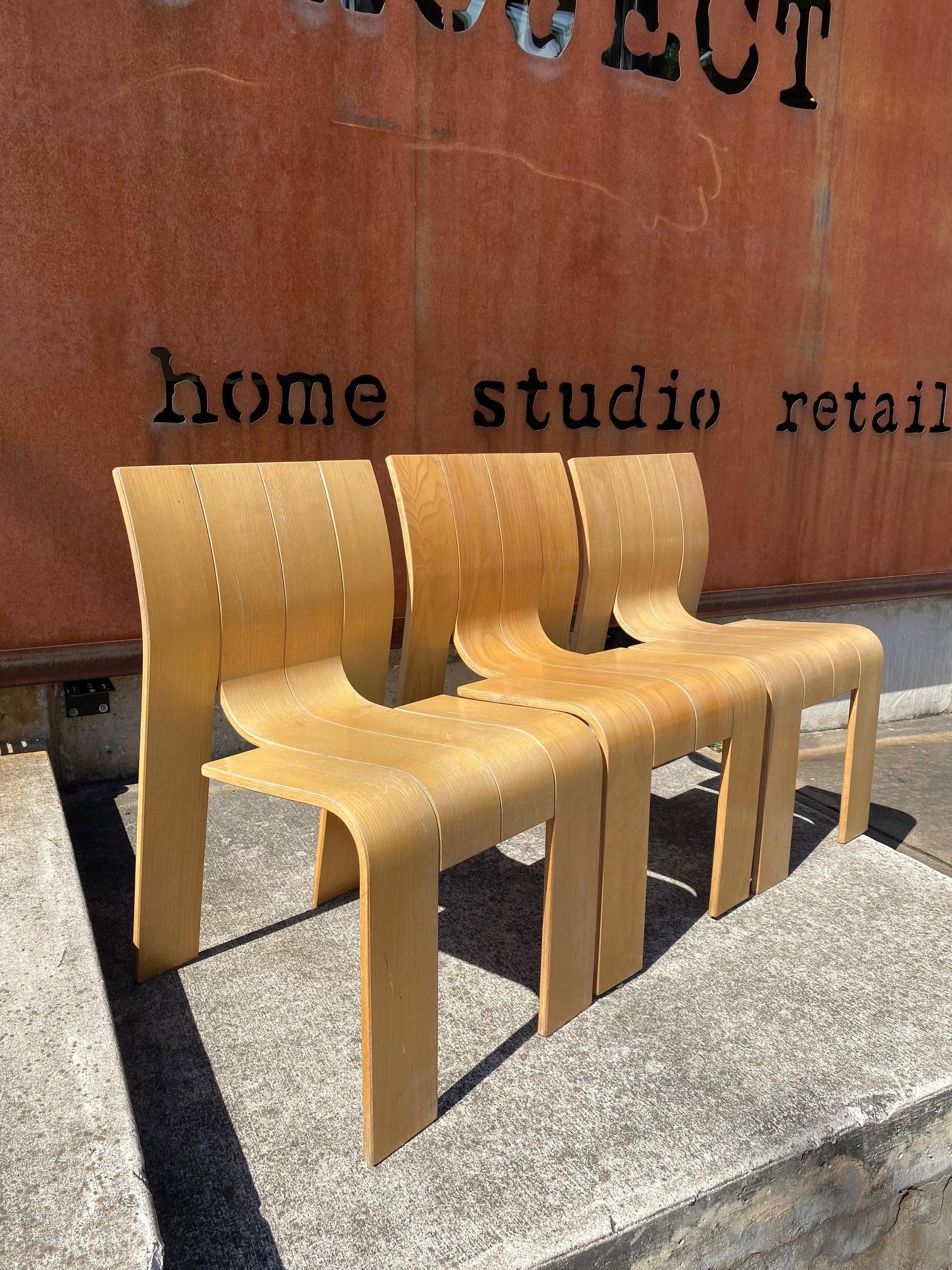 Set of 6 Bakker “Strip” Armless Dining Chairs, NL, 1970’s 7