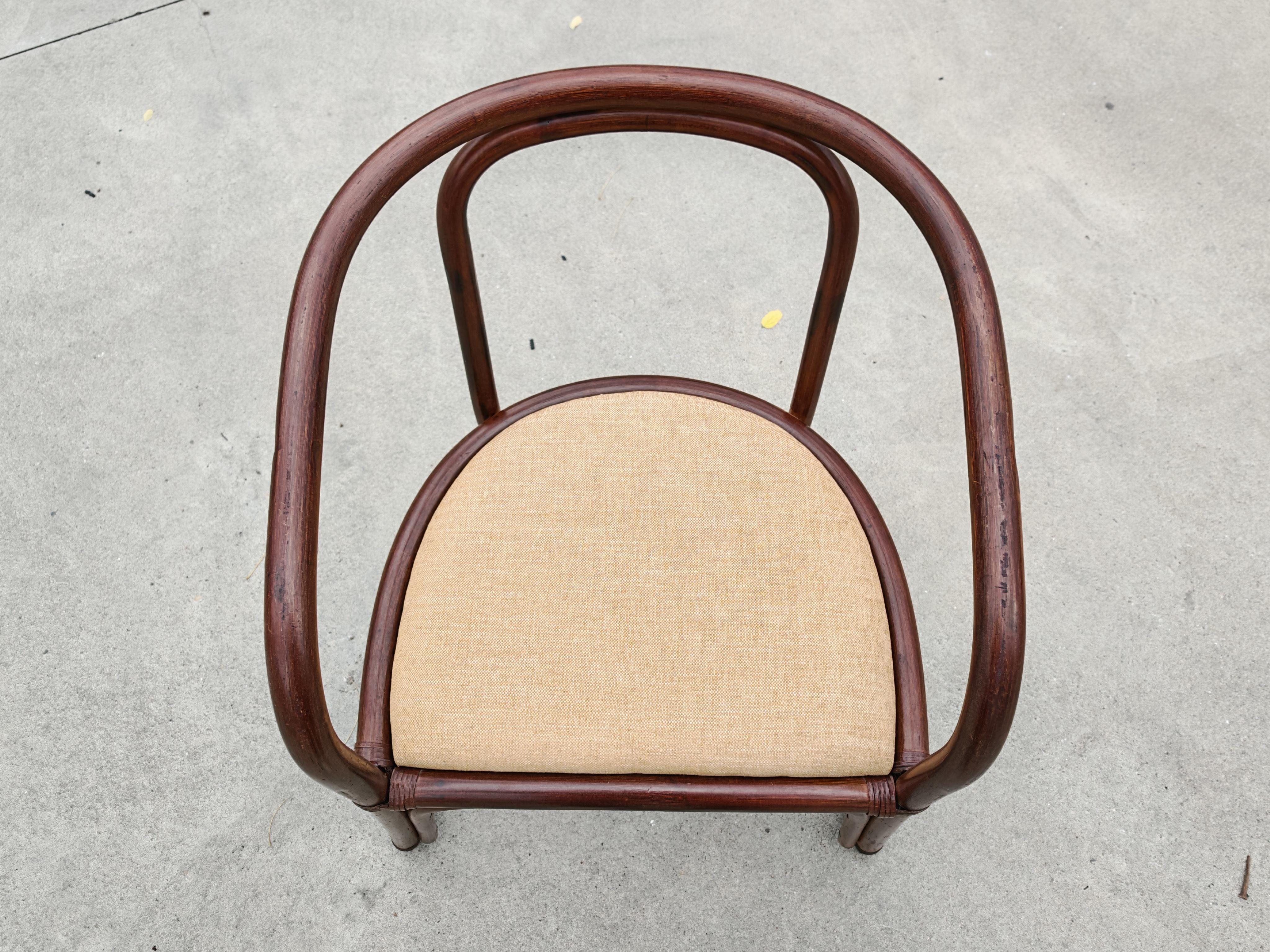 Juego de 6 sillones de bambú para un comedor, Italia Años 70 en venta 2