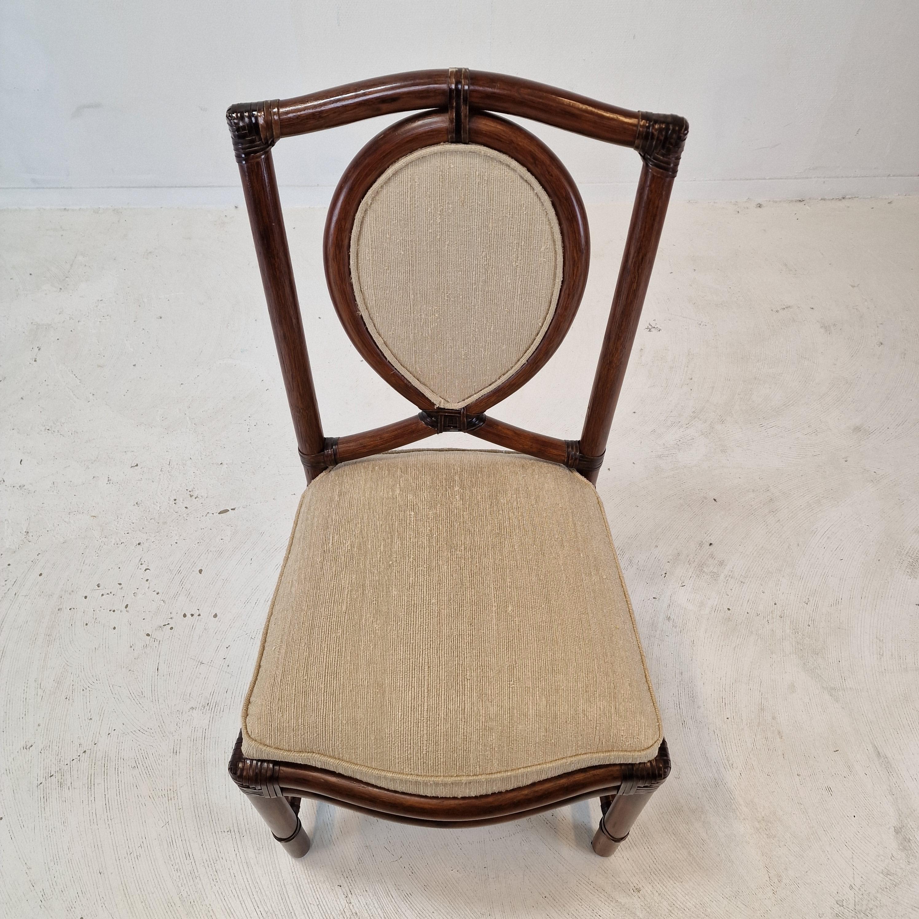 Set of 6 Bamboo Dining Chairs from Gasparucci Italo, 1970s For Sale 4