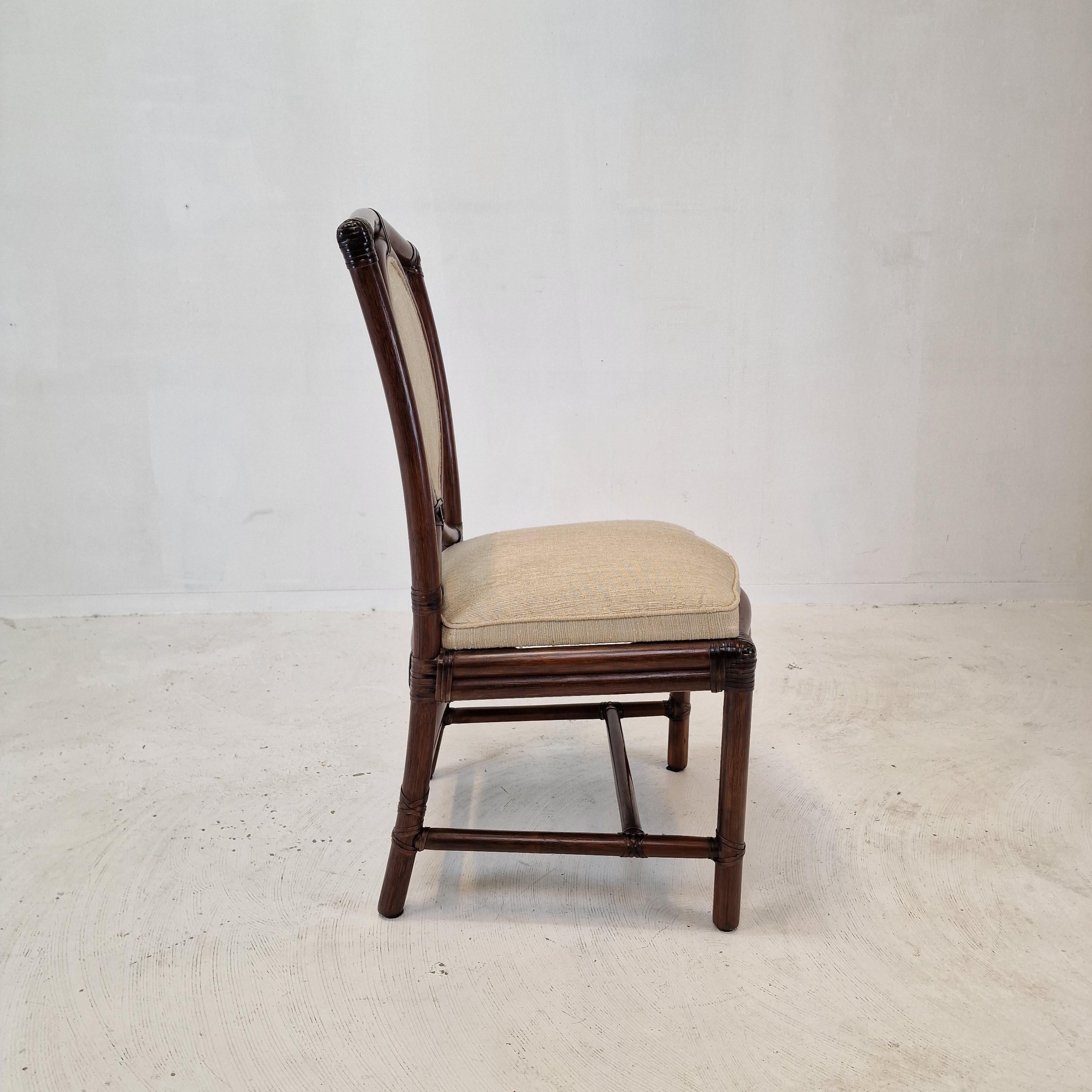 Set of 6 Bamboo Dining Chairs from Gasparucci Italo, 1970s For Sale 2