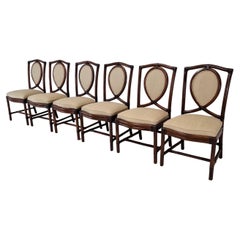 Ensemble de 6 chaises de salle à manger en bambou de Gasparucci Italo, 1970 