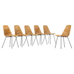 Ensemble de 6 chaises panier de Gian Franco Legler pour Pierantonio Bonacina 1950