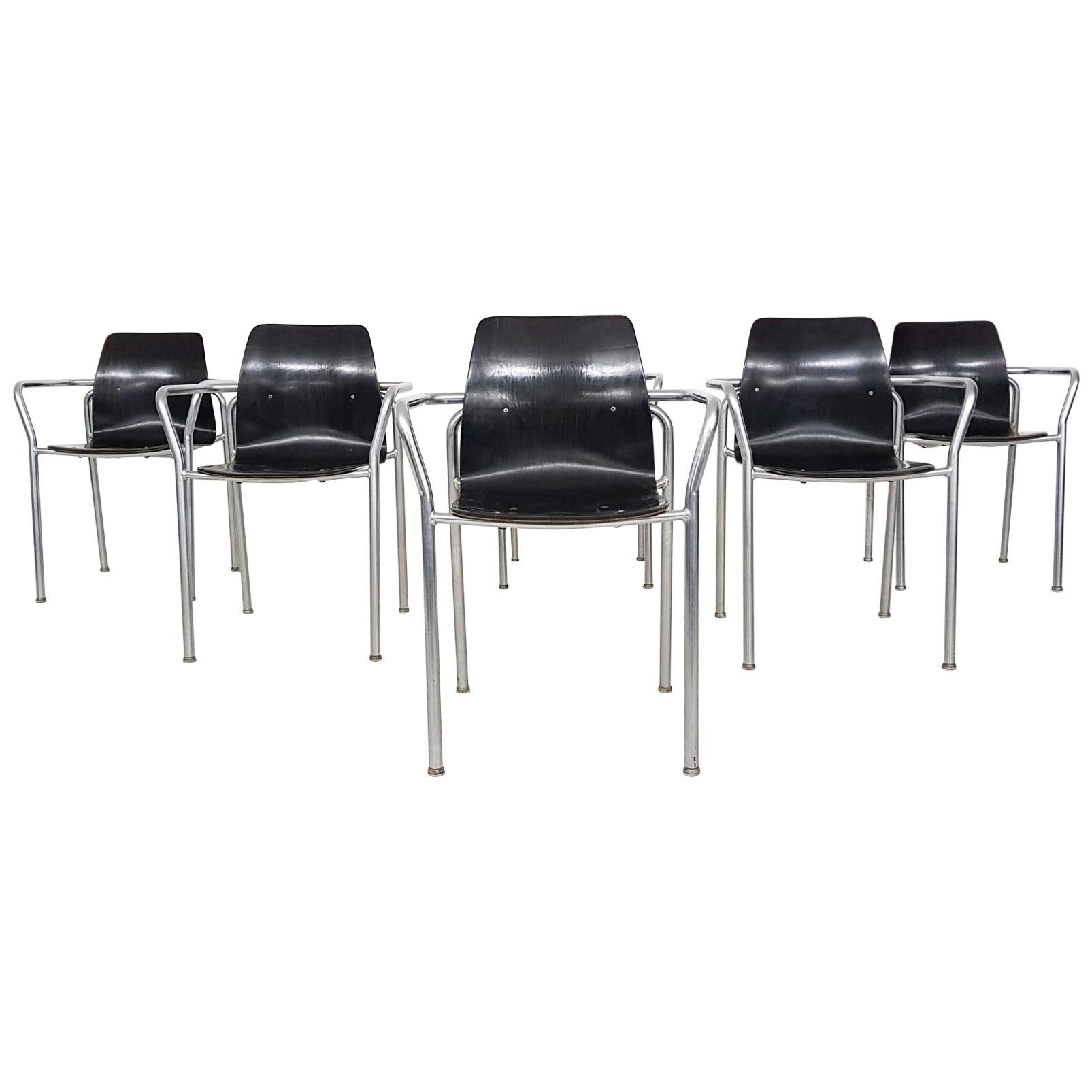 Set of 6 Bauhaus Chairs by Pagholz, Germany, 1950s