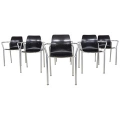 Vintage Set of 6 Bauhaus Chairs by Pagholz, Germany, 1950s