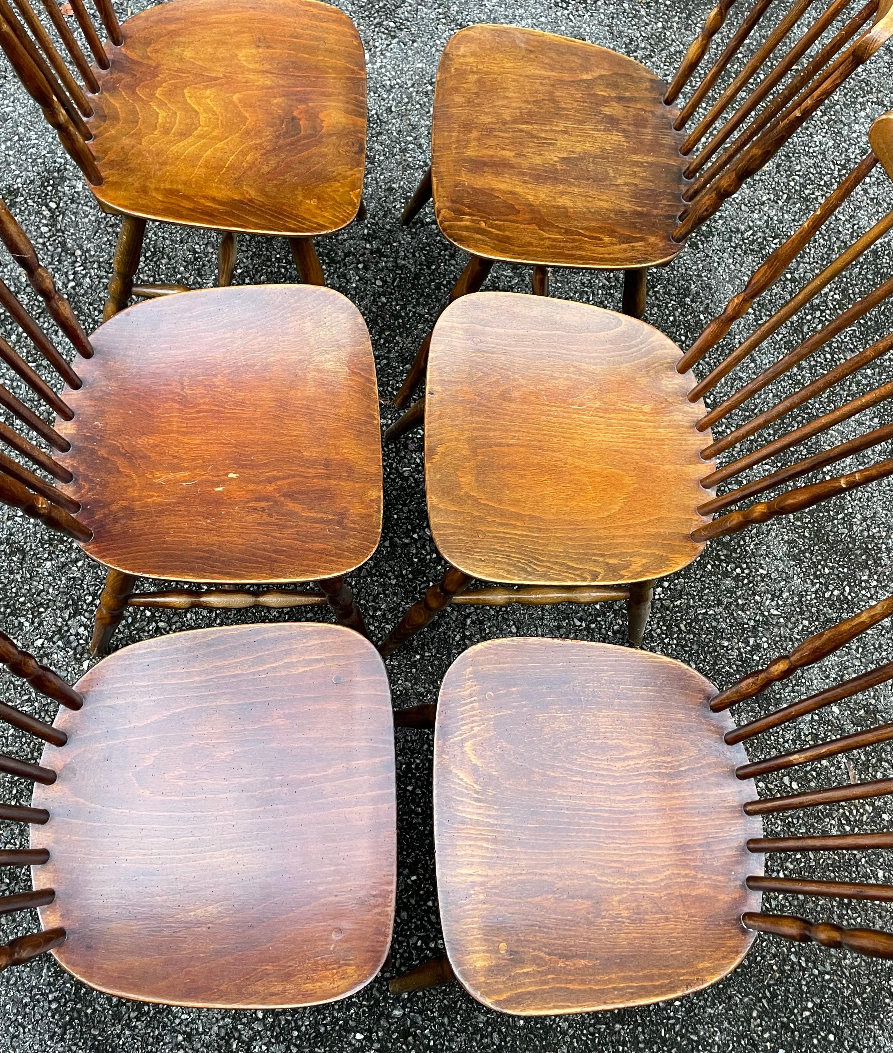 Set of 6 Baumann bistro chairs, France For Sale 5