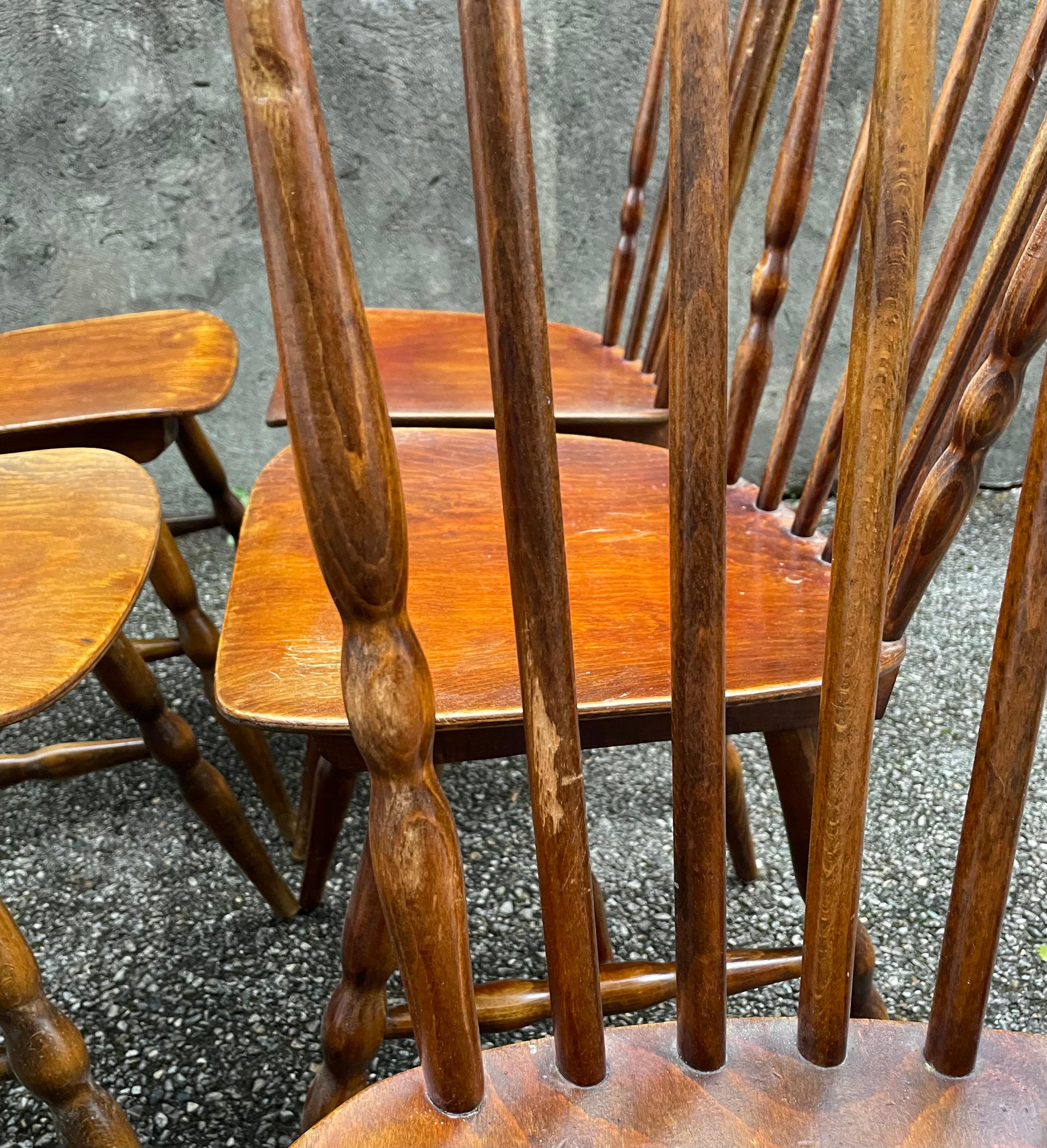 Set of 6 Baumann bistro chairs, France For Sale 8