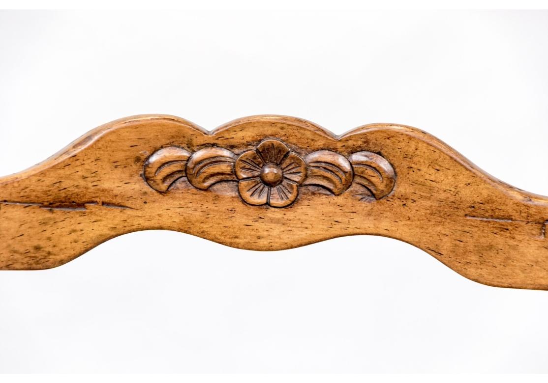 Satz von 6 Bausman Land Französisch Ladder-back Stühle mit Rush Sitze im Angebot 2