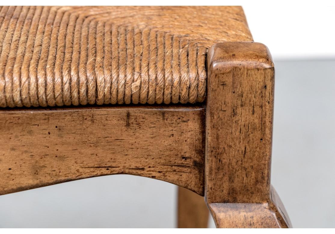 Satz von 6 Bausman Land Französisch Ladder-back Stühle mit Rush Sitze im Angebot 3