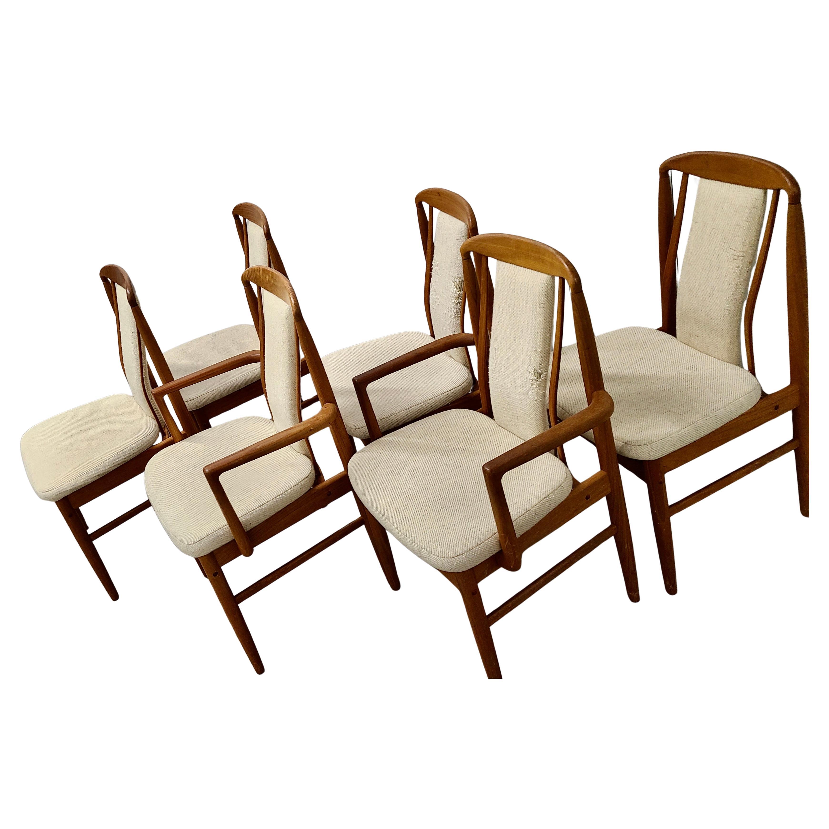 Set di 6 sedie da pranzo in teak Benny A. Linden in vendita 7