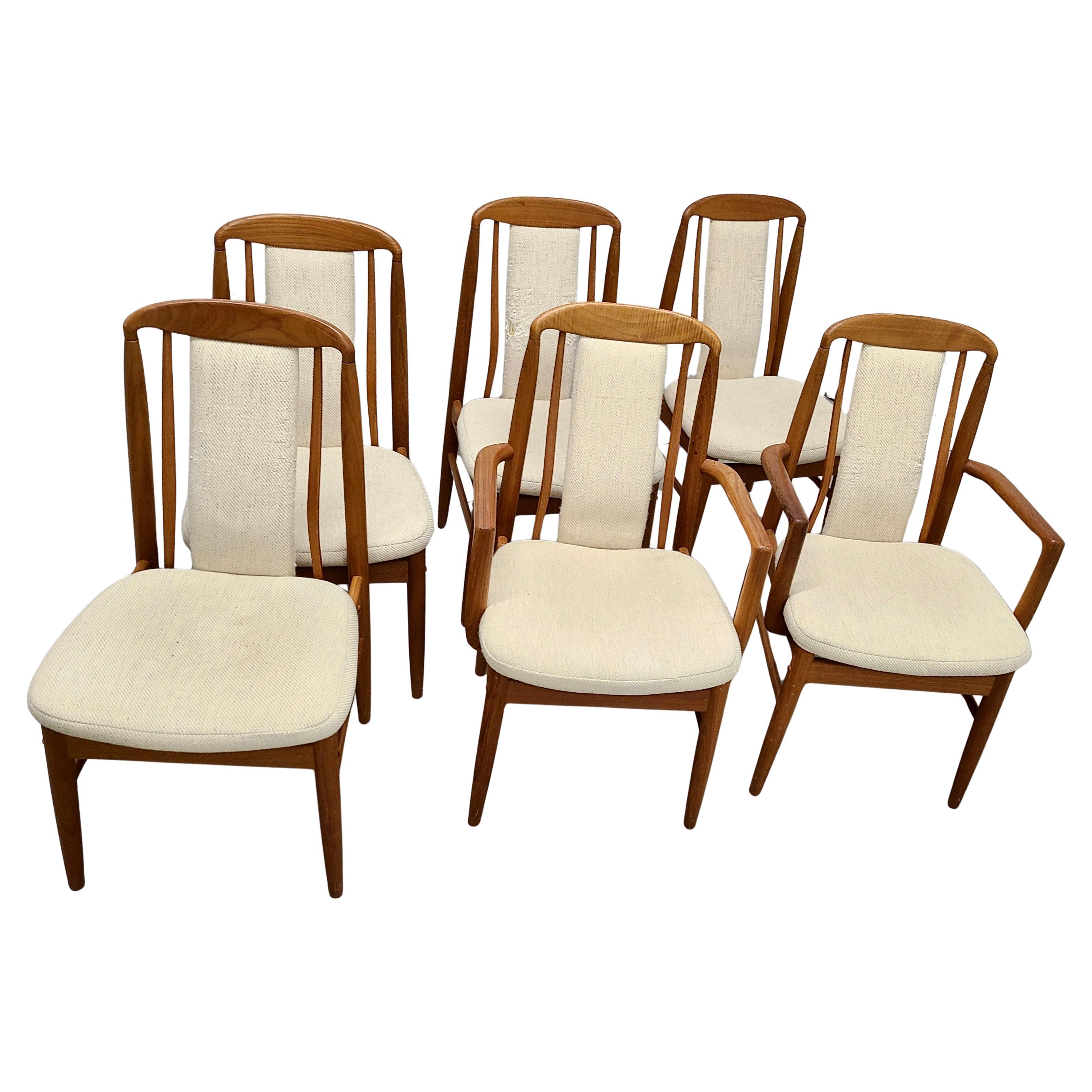 Set di 6 sedie da pranzo in teak Benny A. Linden in vendita 8