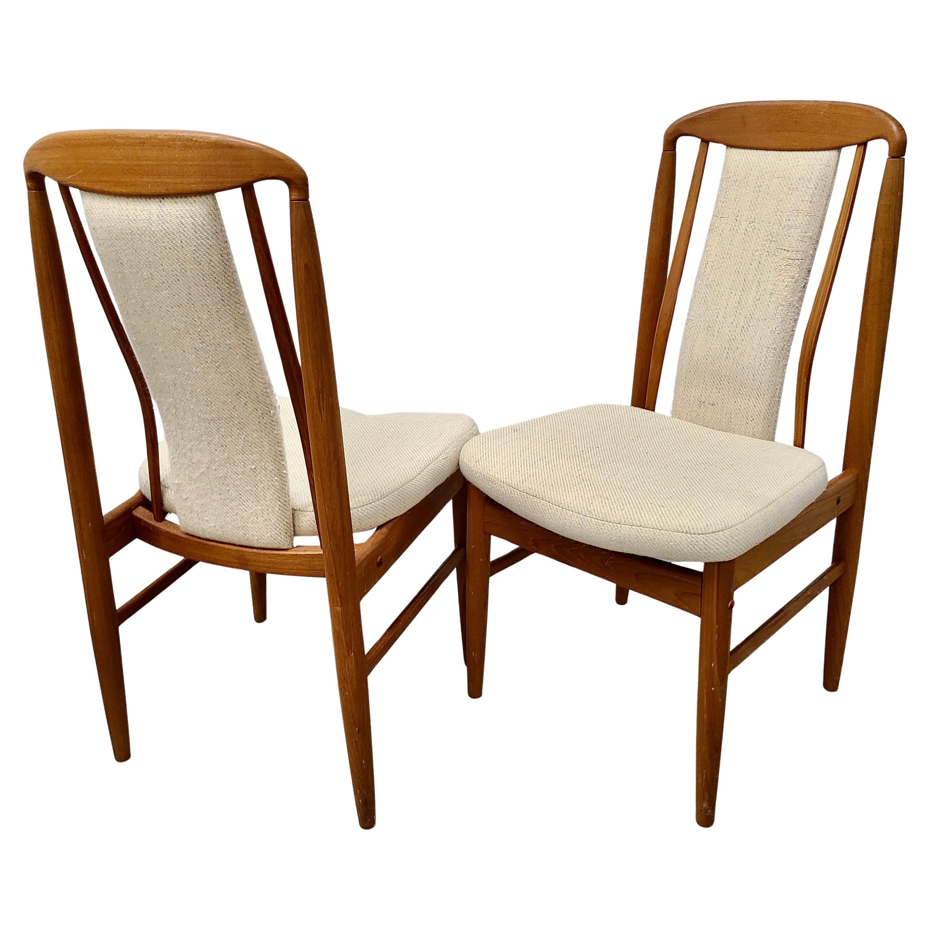Set di 6 sedie da pranzo in teak Benny A. Linden In condizioni discrete in vendita a Fraser, MI