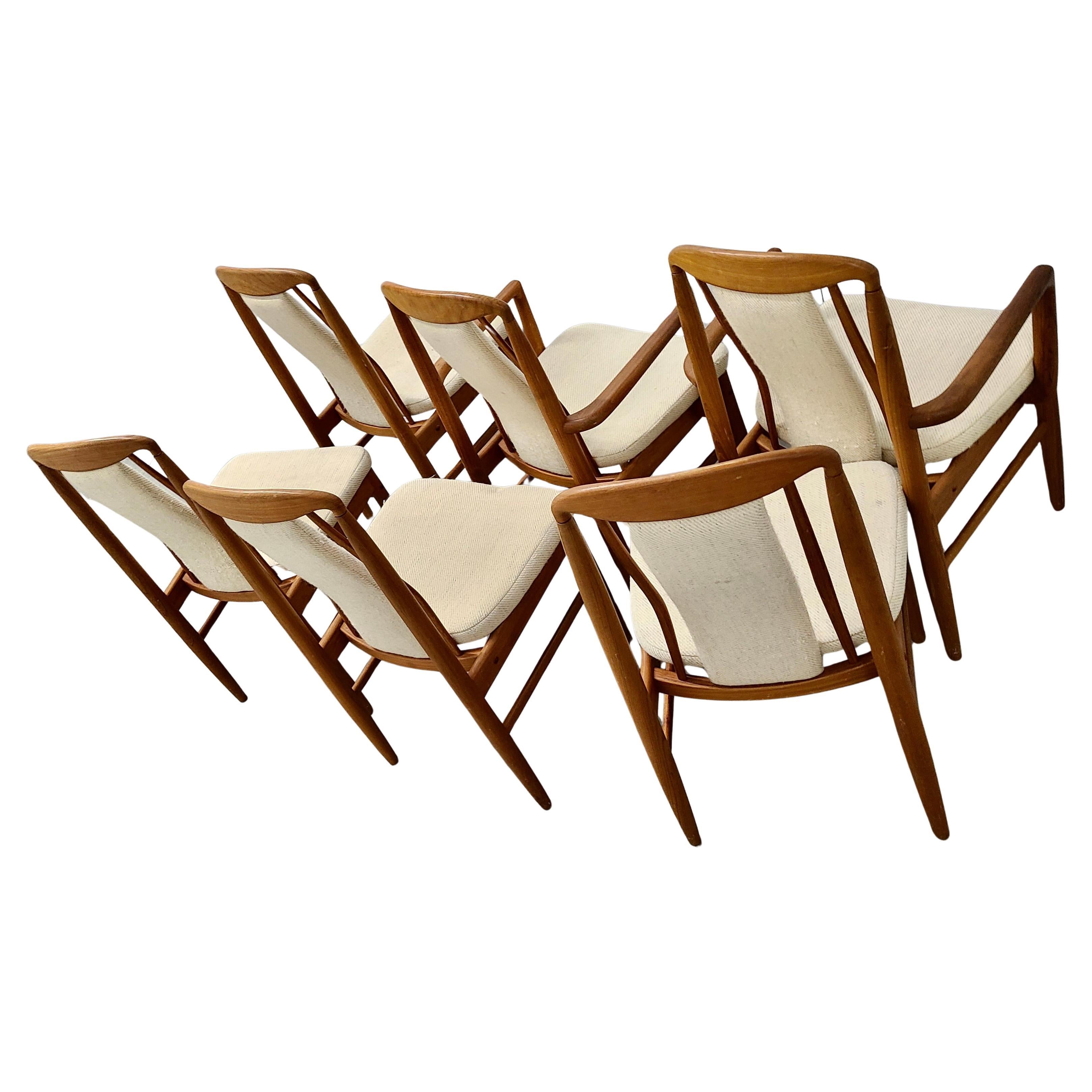 Set di 6 sedie da pranzo in teak Benny A. Linden in vendita 2