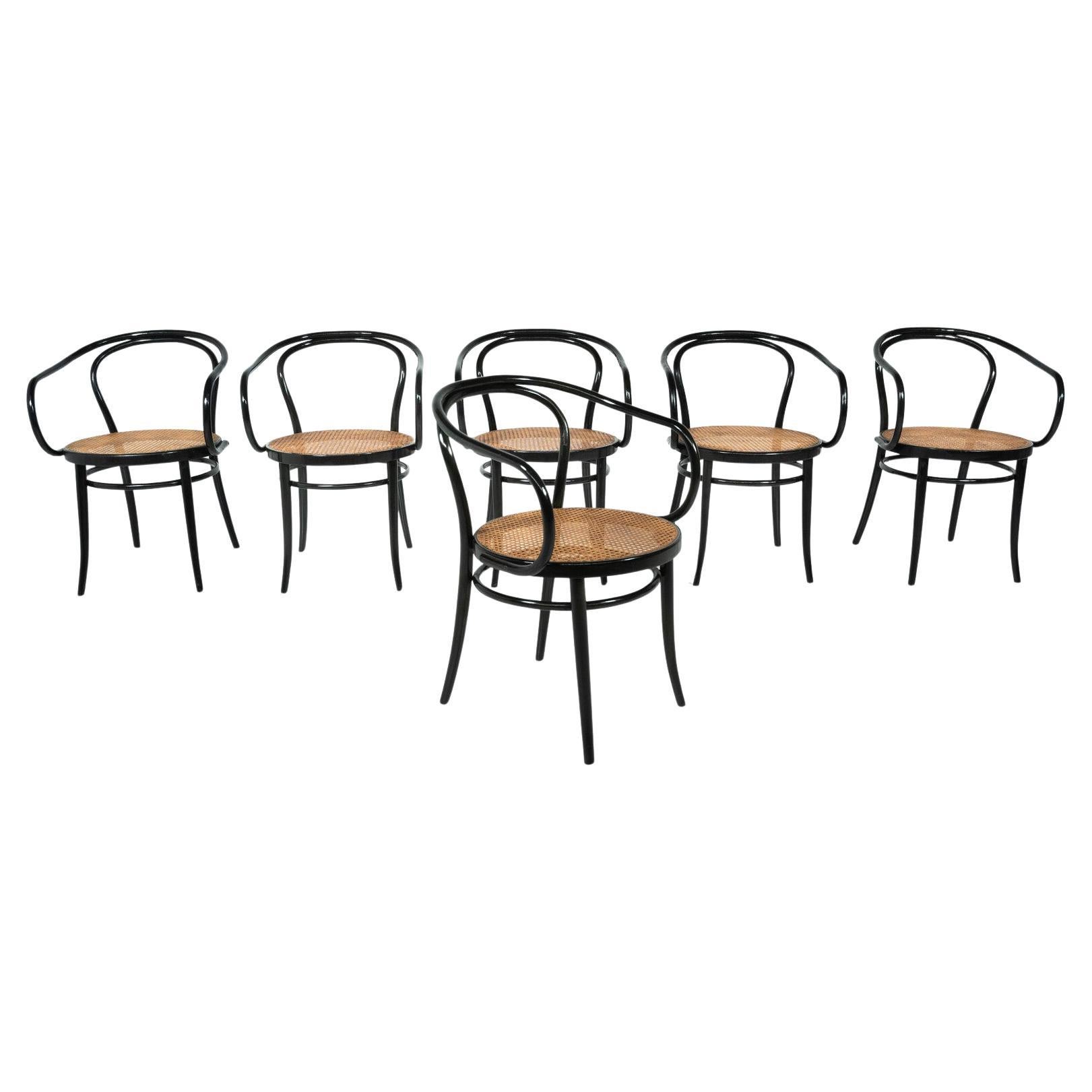Ensemble de 6 chaises en bois courbé de Thonet, Autriche, années 1920 en vente