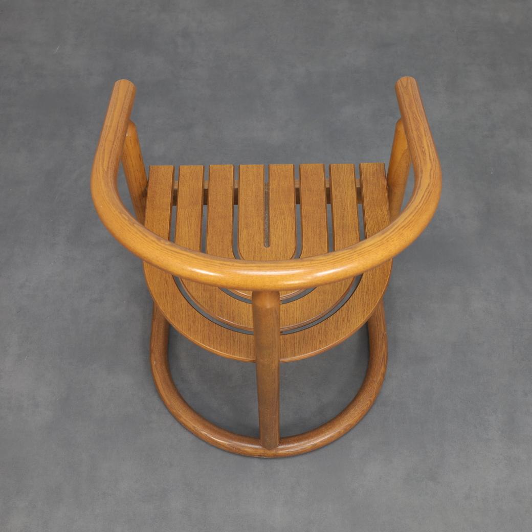 Satz von 6 Bugholz-Esszimmerstühlen von Allmilmö, 1980er Jahre (Holz) im Angebot