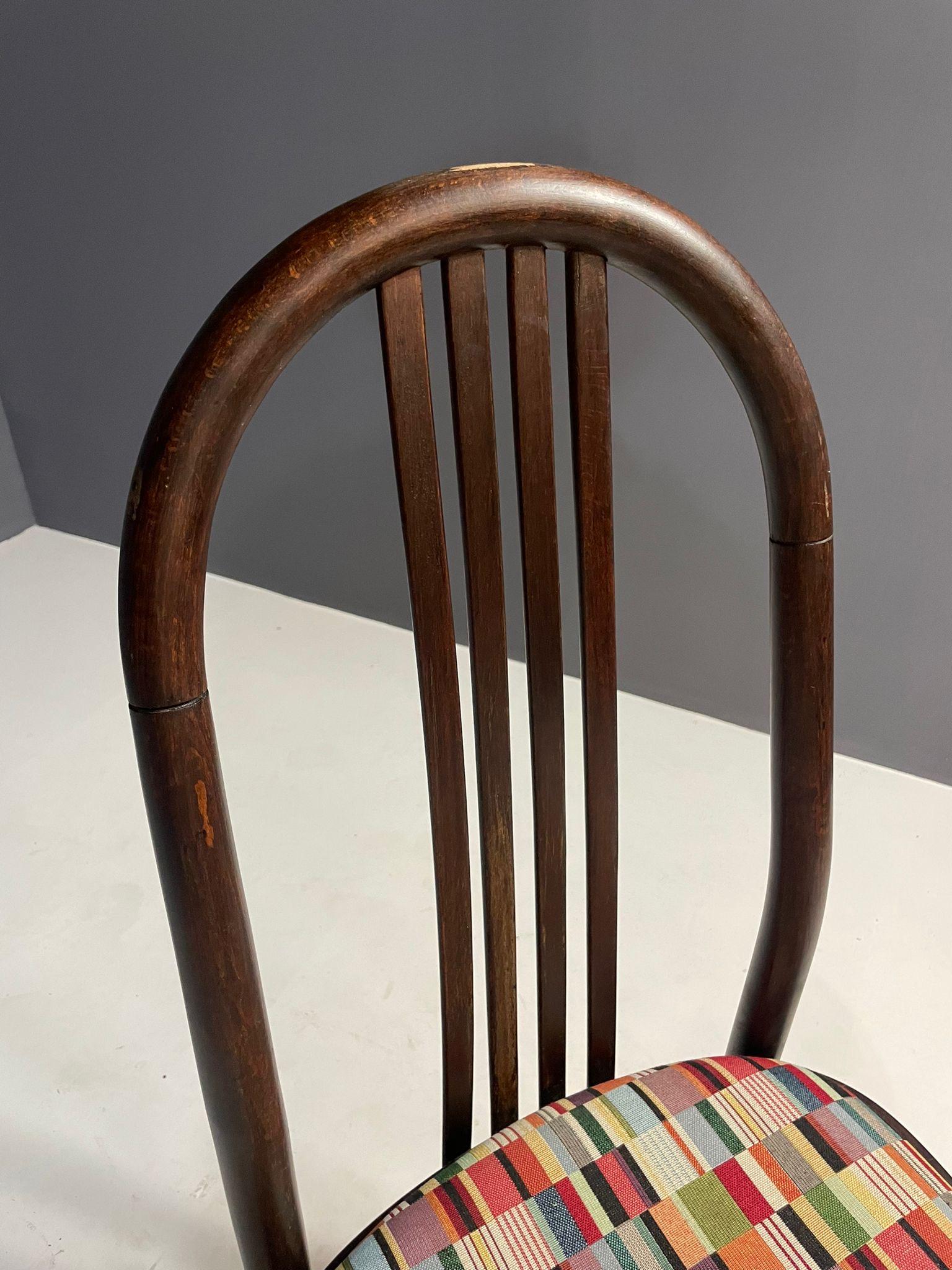 Ceco Set di 6 sedie da pranzo in legno curvato nello stile di Josef Hoffmann, anni '70 in vendita