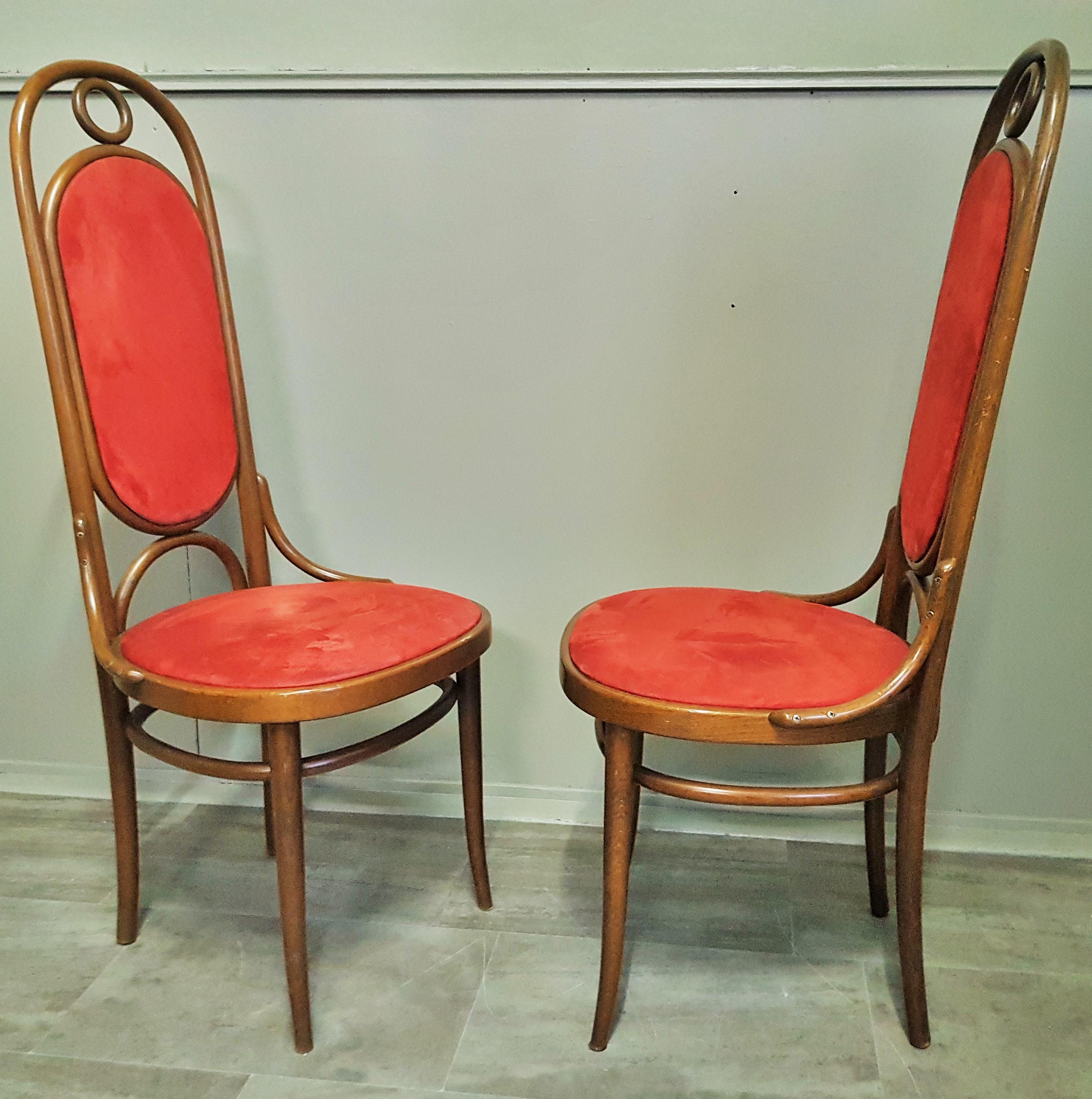 Lot de 6 chaises de salle à manger à dossier cintré en bois courbé de Thonet, Allemagne 4