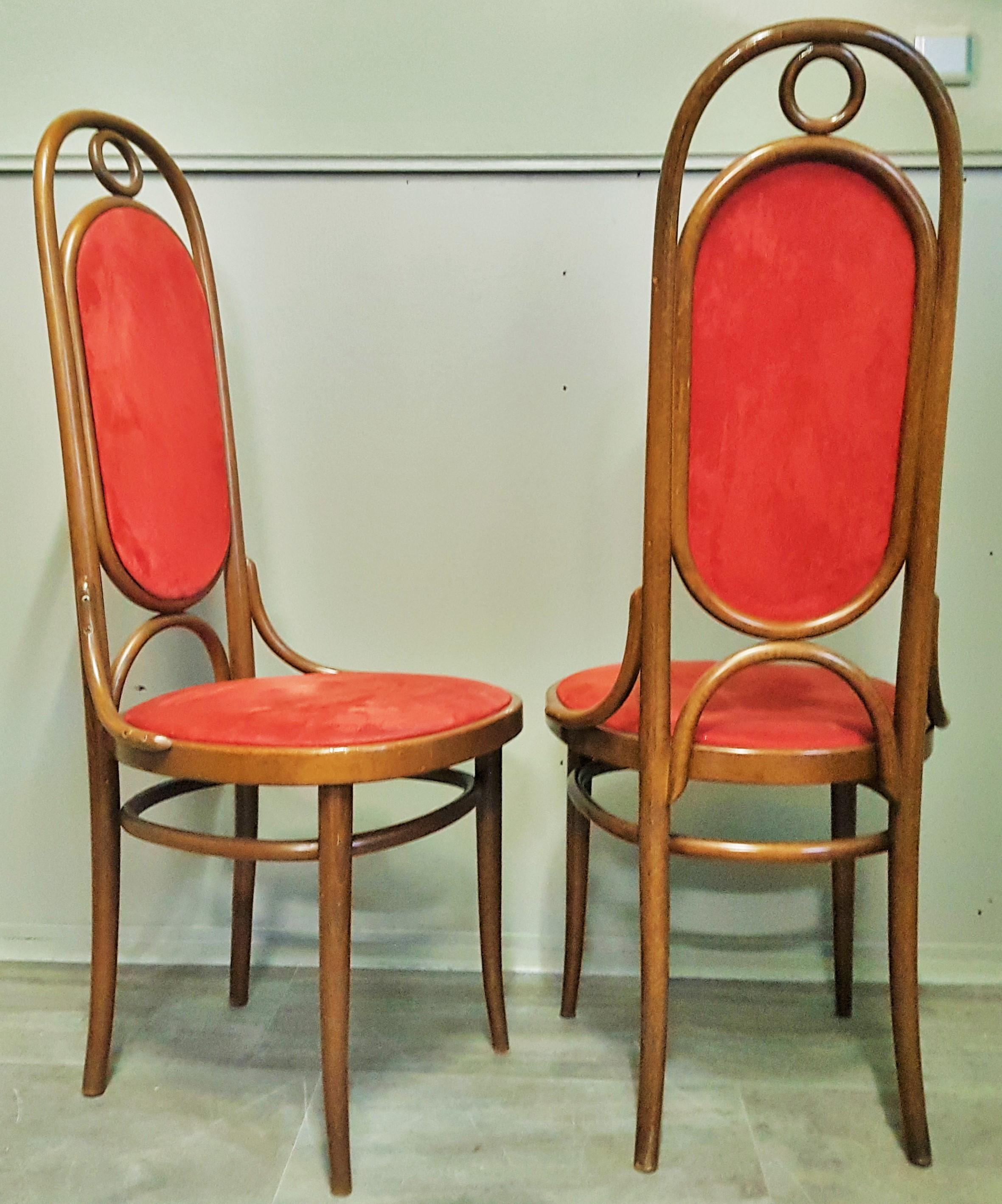Lot de 6 chaises de salle à manger à dossier cintré en bois courbé de Thonet, Allemagne 5