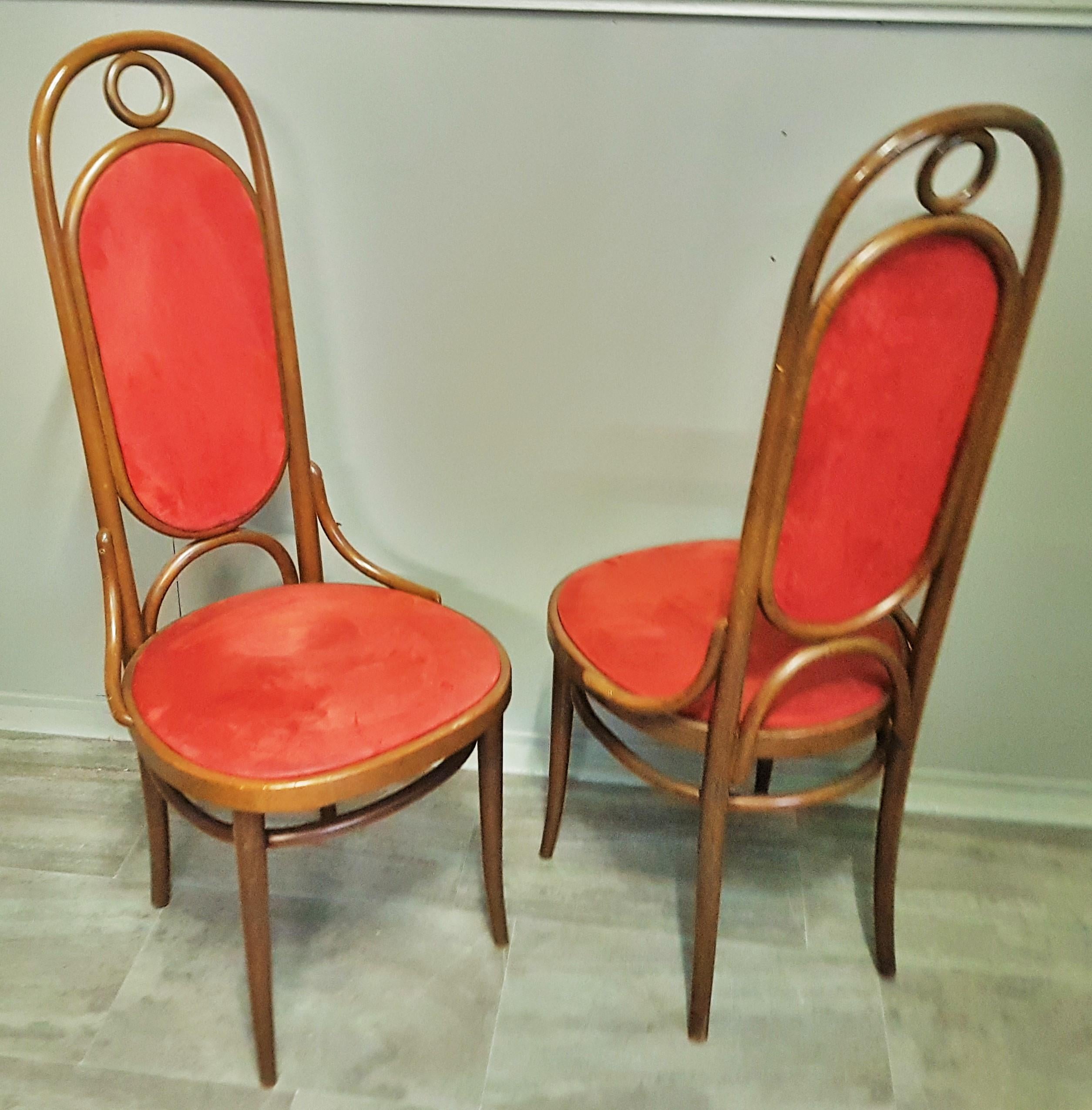 Set of 6 Bentwood Higgh Back Dining Chairs by Thonet, Germany 7