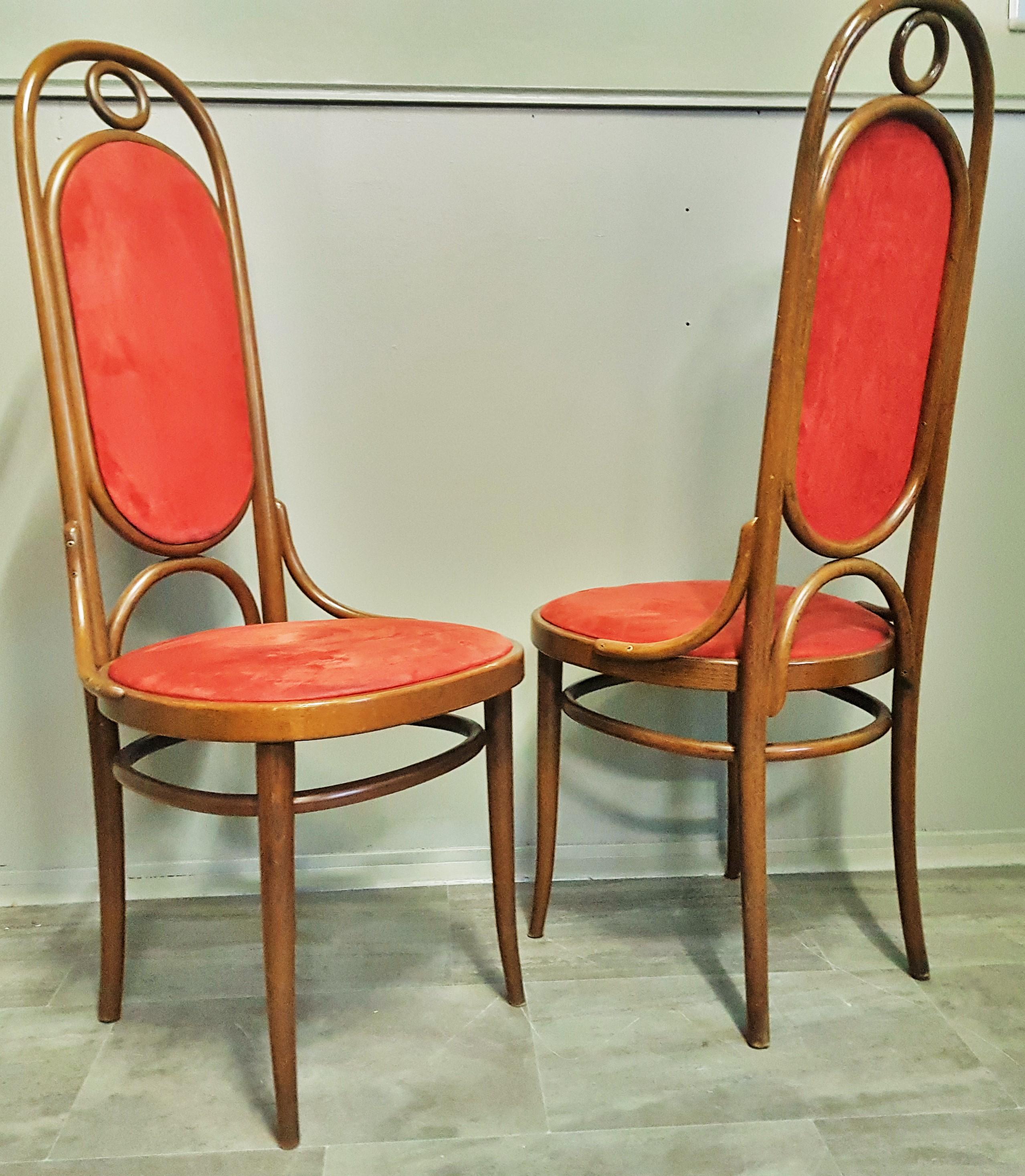 Lot de 6 chaises de salle à manger à dossier cintré en bois courbé de Thonet, Allemagne 7