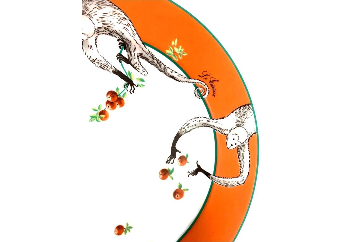 Set Of 6 Bernardaud Limoges For Le Cirque Orange Salad Plates 4