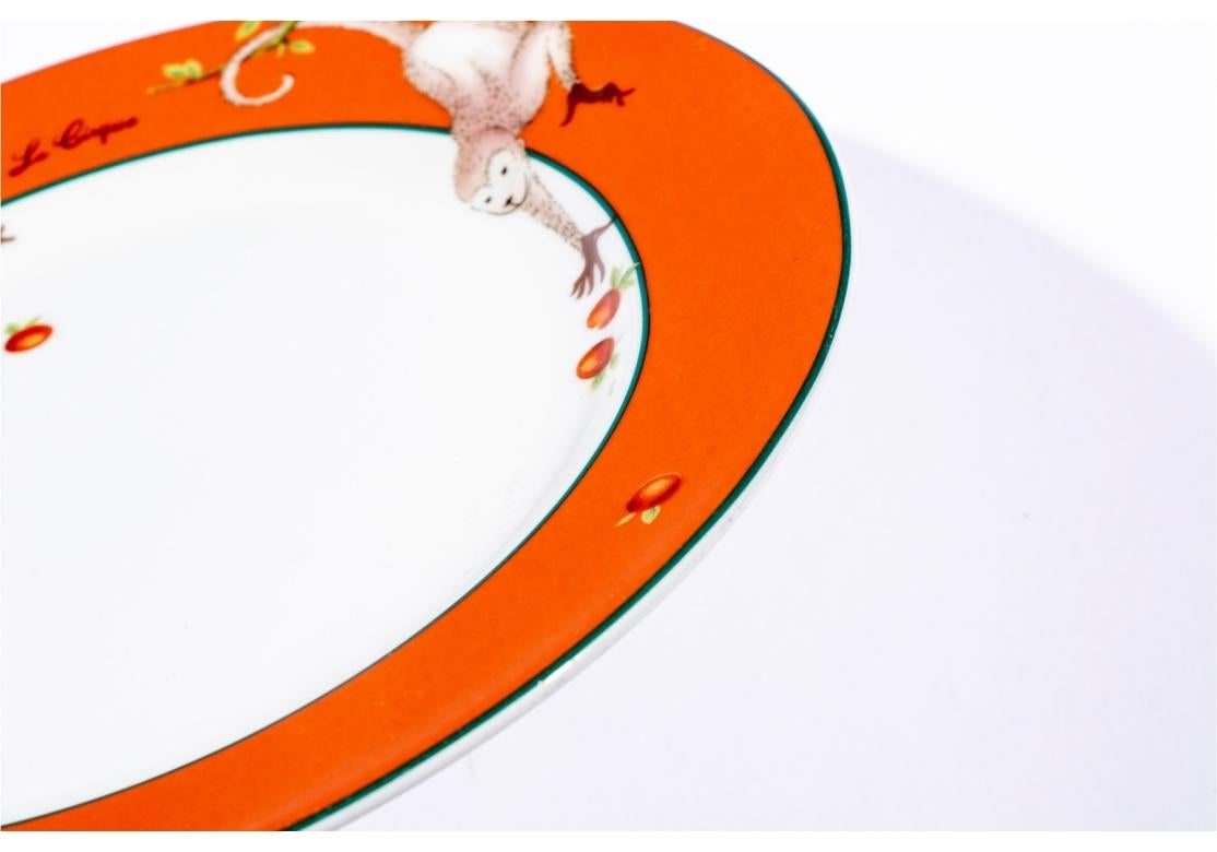 French Set Of 6 Bernardaud Limoges For Le Cirque Orange Salad Plates