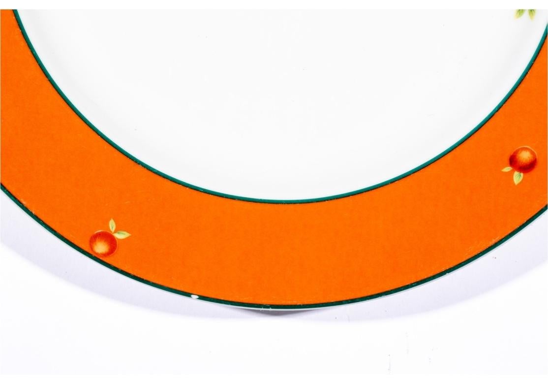 Set Of 6 Bernardaud Limoges For Le Cirque Orange Salad Plates In Fair Condition In Bridgeport, CT
