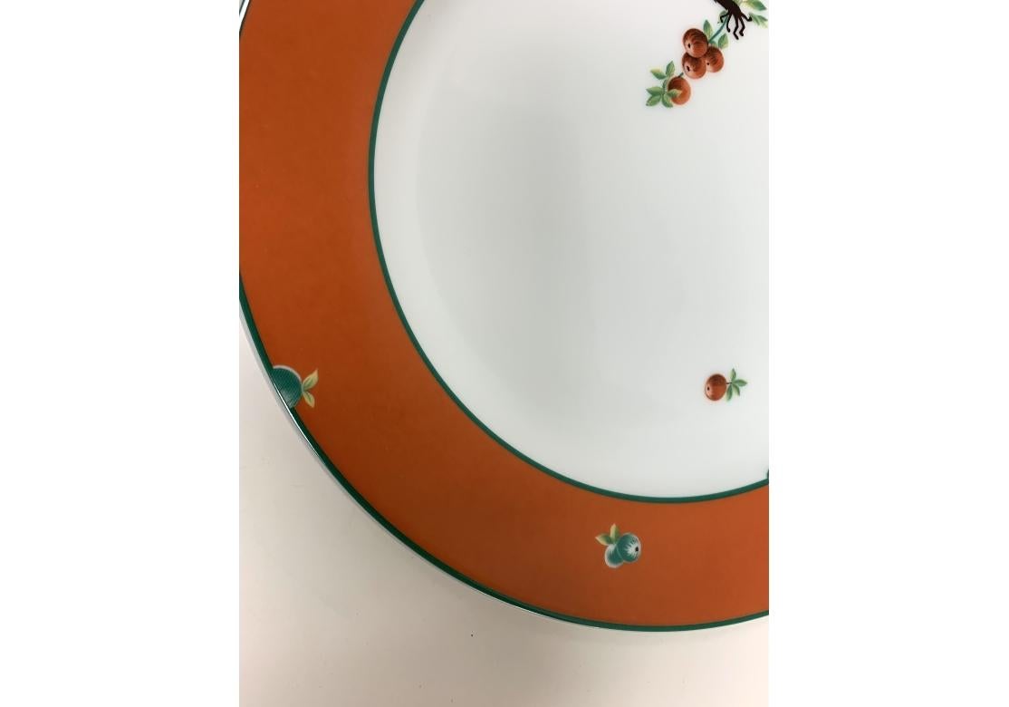 Set Of 6 Bernardaud Limoges For Le Cirque Orange Salad Plates 1