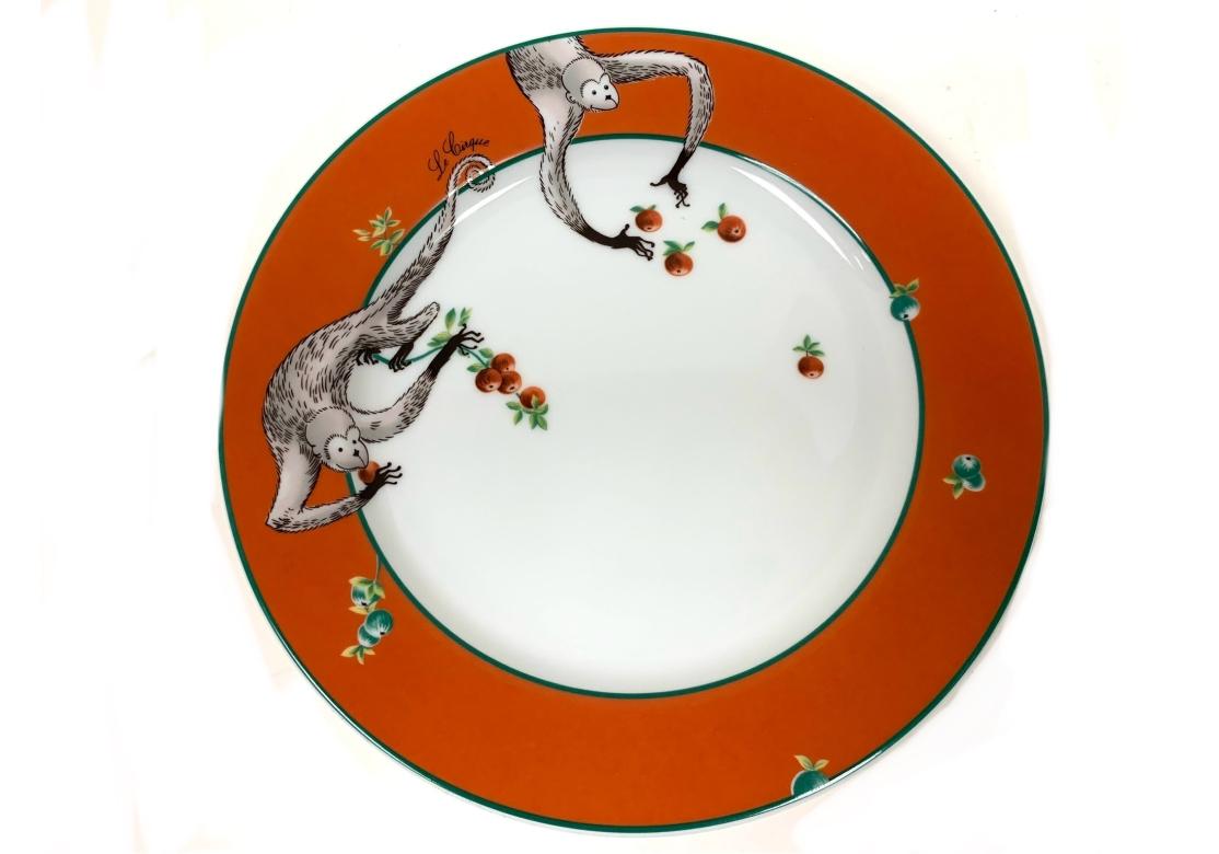 Set Of 6 Bernardaud Limoges For Le Cirque Orange Salad Plates 2