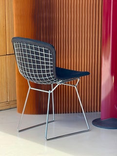 Set di 6 sedie in filo di ferro Bertoia con scocca imbottita per Knoll