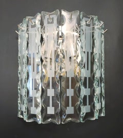 Set of 6 Beveled Sconces by Cristal Arte