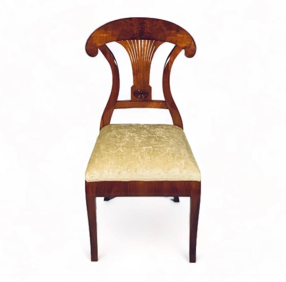 German Set of 6 Biedermeier Chairs, 1820 For Sale