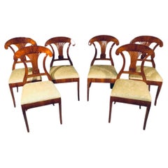 Ensemble de 6 chaises Biedermeier, 1820