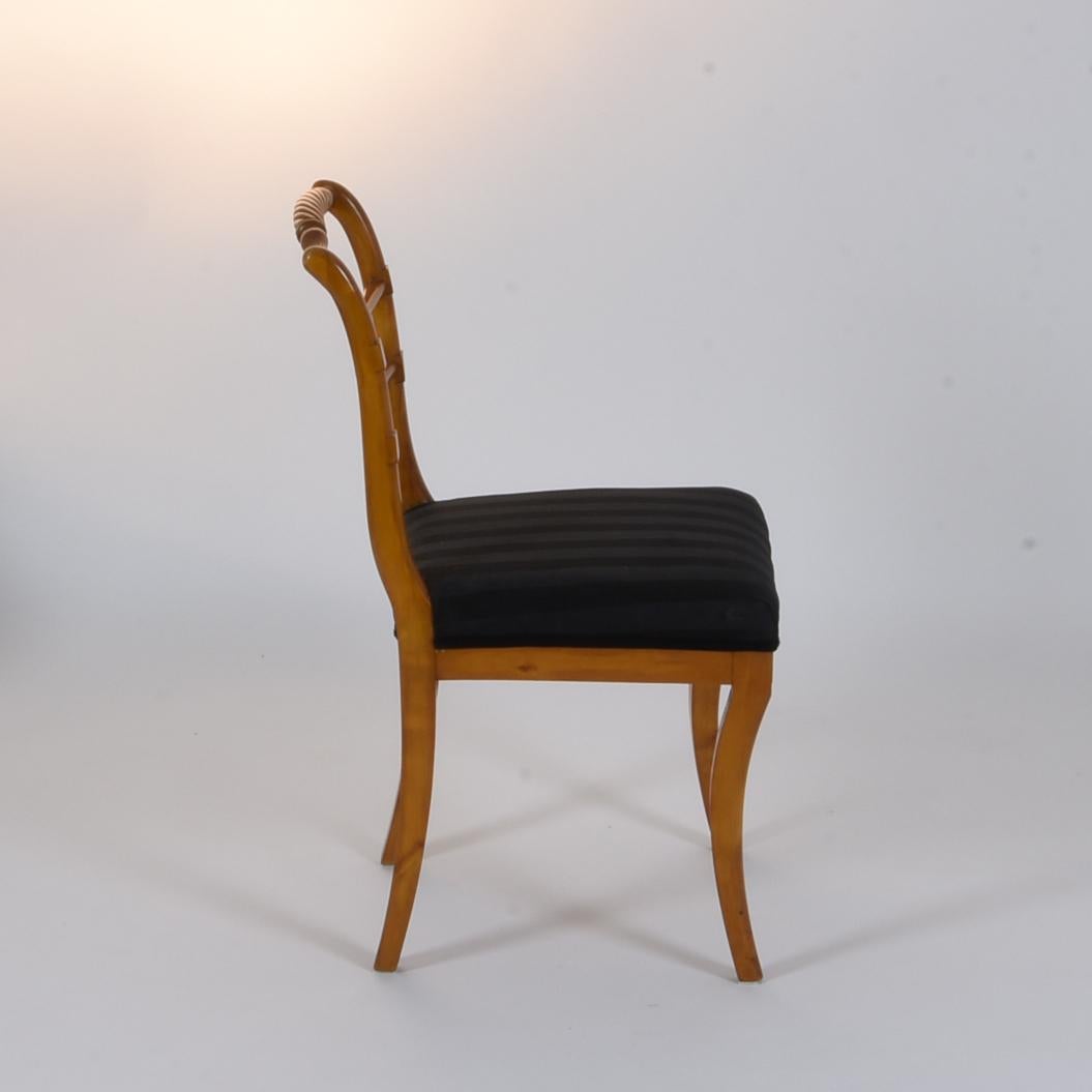 Set of 6 Biedermeier Chairs Birchwood Berlin, 1830 For Sale 3