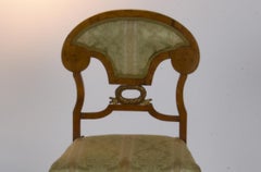 Set of 6 Biedermeier “Schaufelstuhl” Shovel Chairs Birch, circa 1830