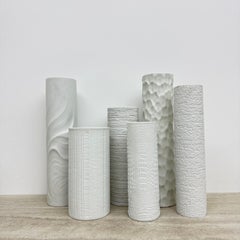Set of 6 Biscuit porcelain vases , 1970s hutschenreuther Thomas Kaiser Arzberg