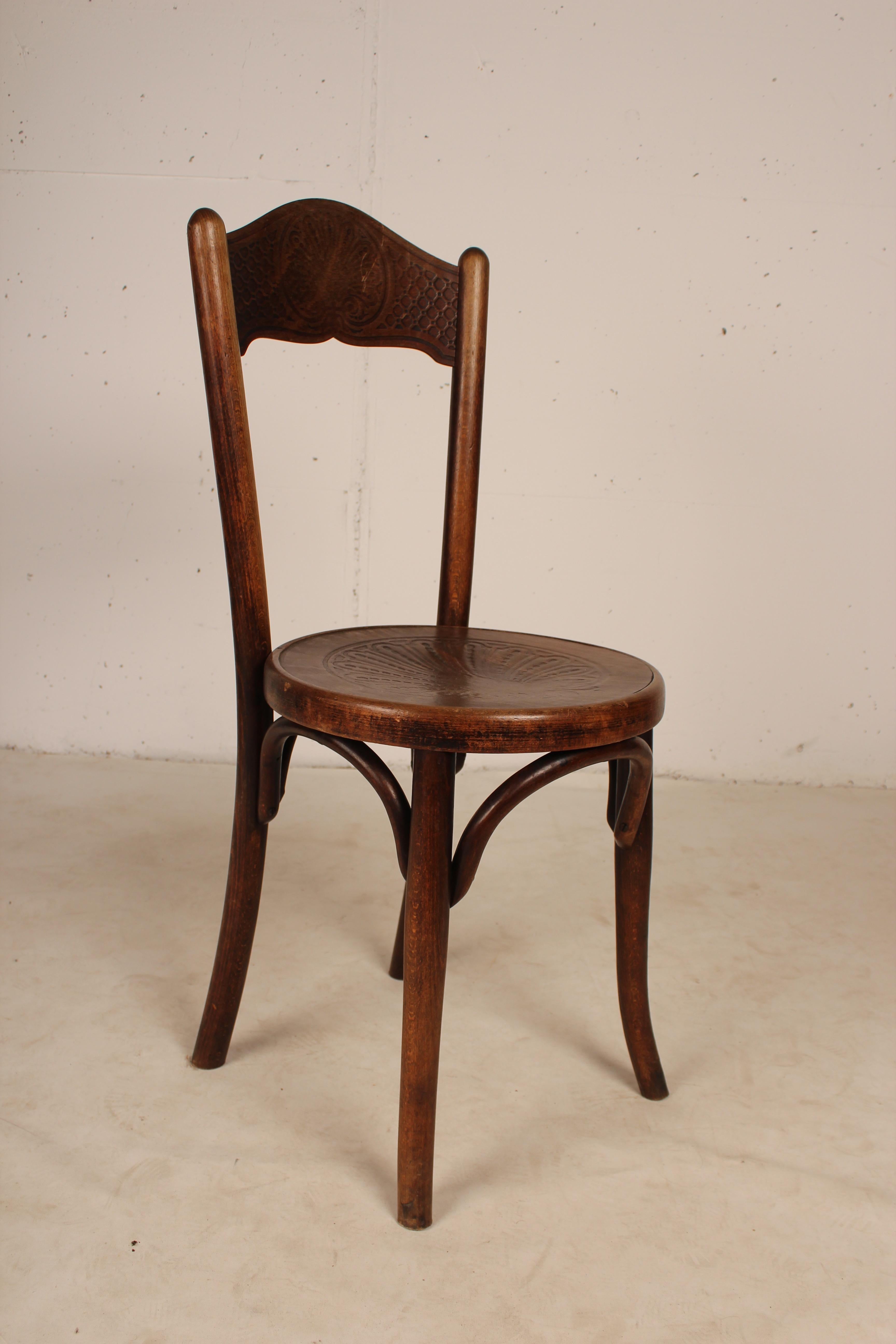 Bentwood Set of 6 Bistro Chairs by Jacob & Josef Kohn, 1890 Austro-Hungarian Empire For Sale